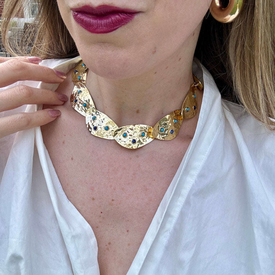 Chic French Gold Wire Collar Necklace