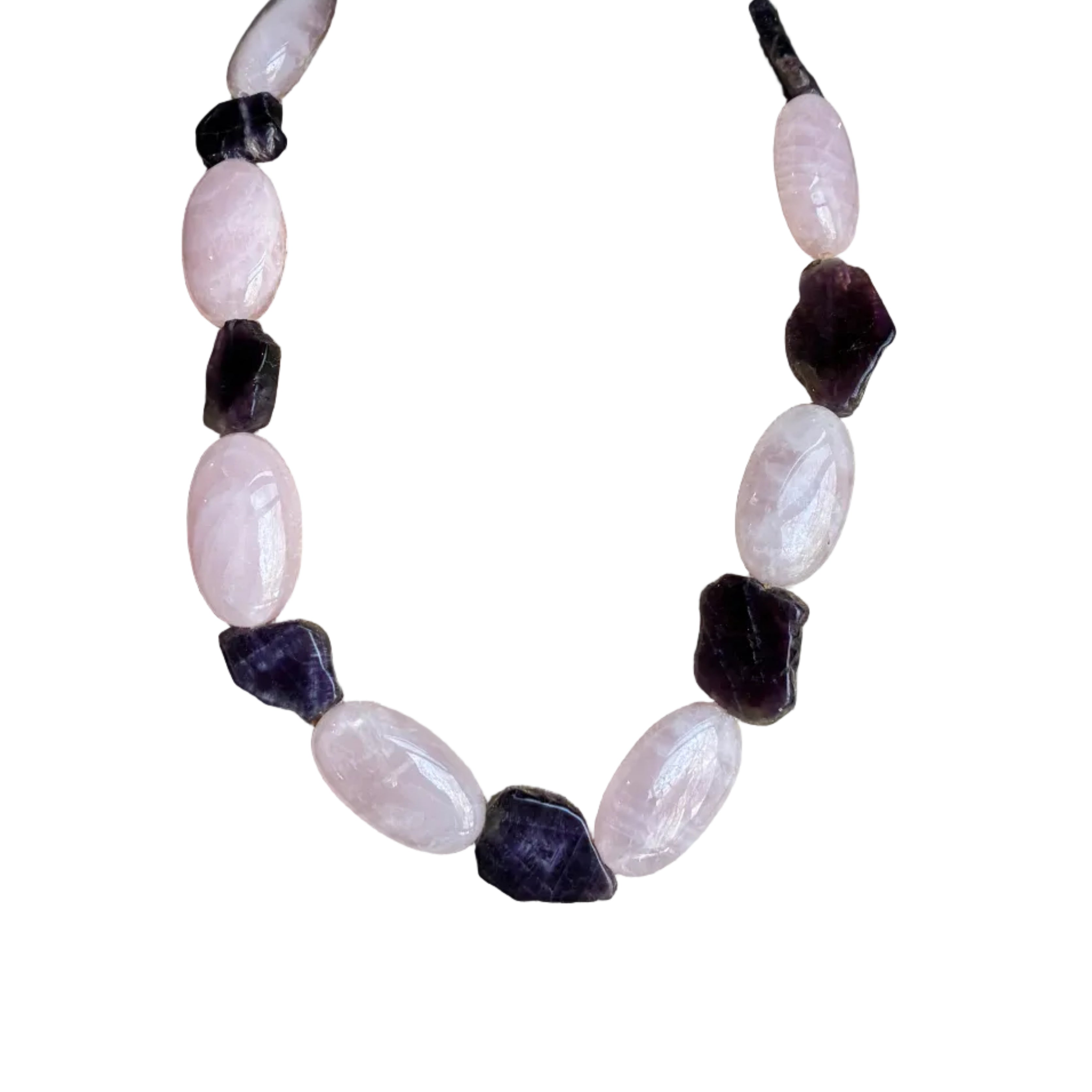 Vintage Amethyst and Rose Quartz Necklace