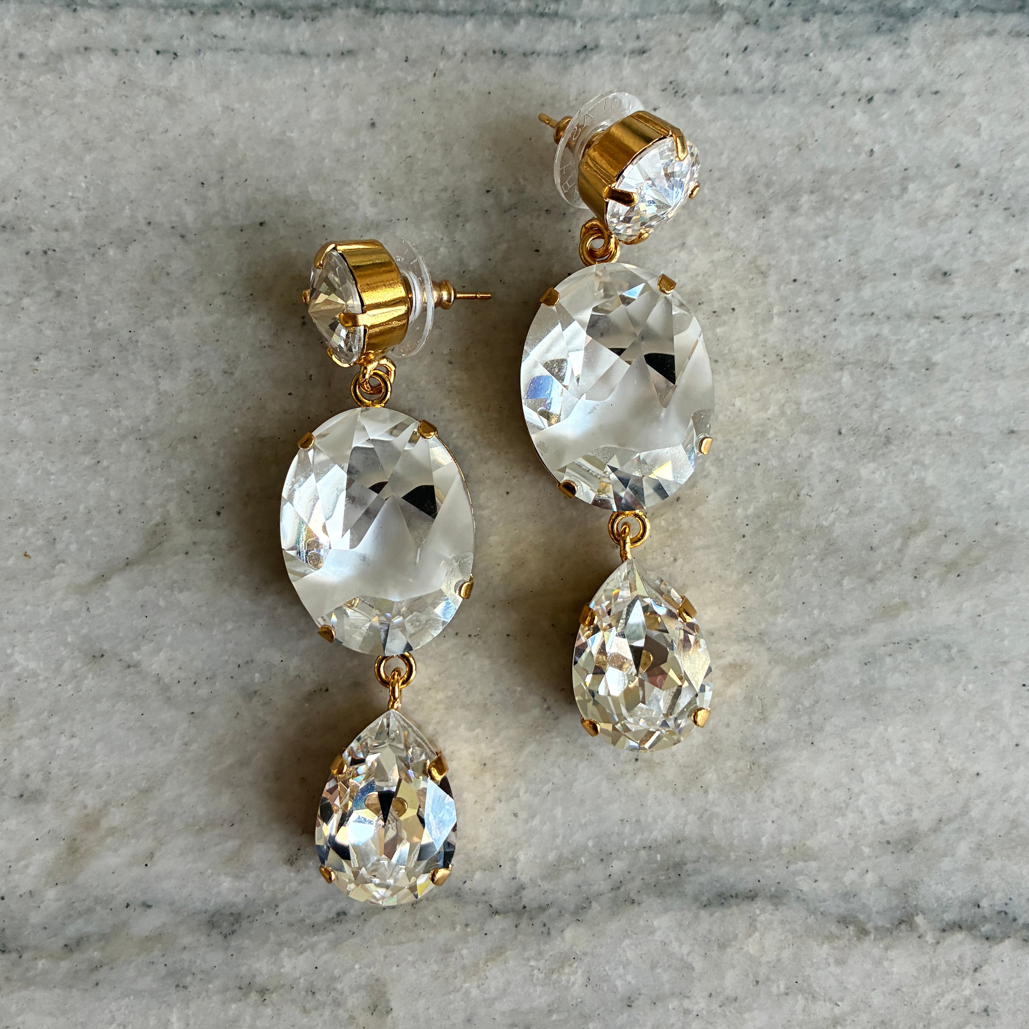 Custom Jean Paul Gautier x Swarovski Crystal Drop Earrings