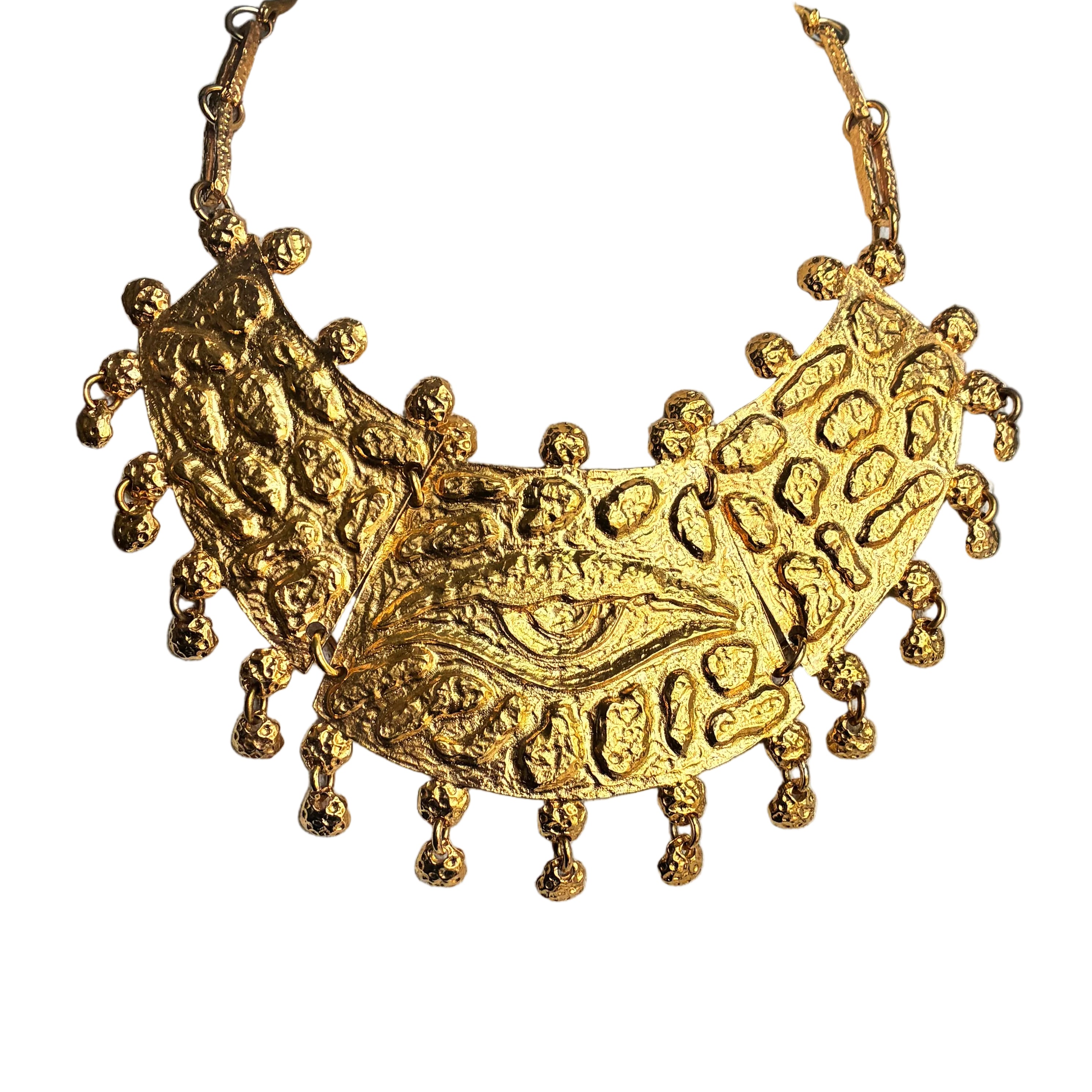 Vintage Gold Eye Statement Necklace