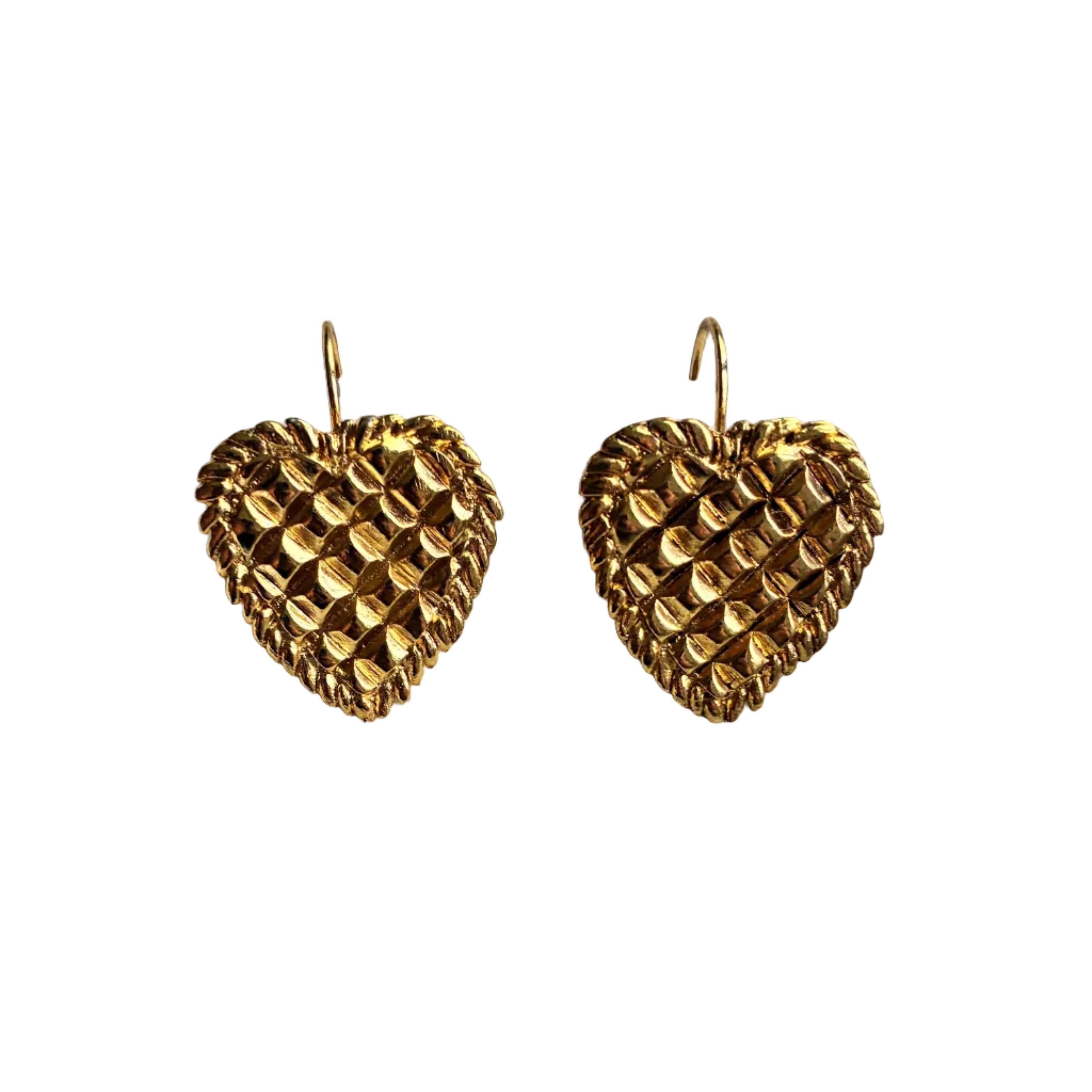 Vintage Jacky de G Paris Heart Drop Earrings
