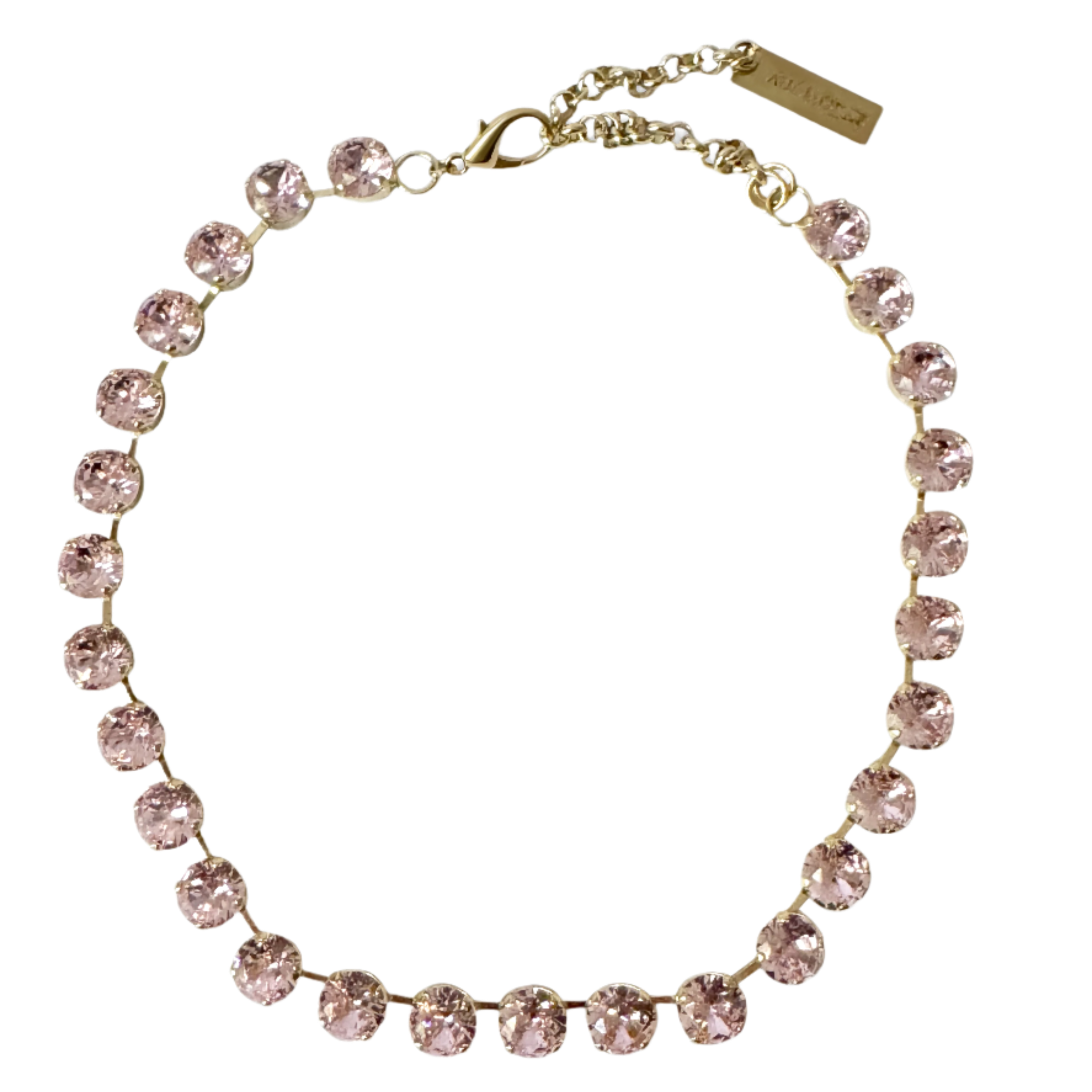 Light Pink Crystal Riviera Necklace