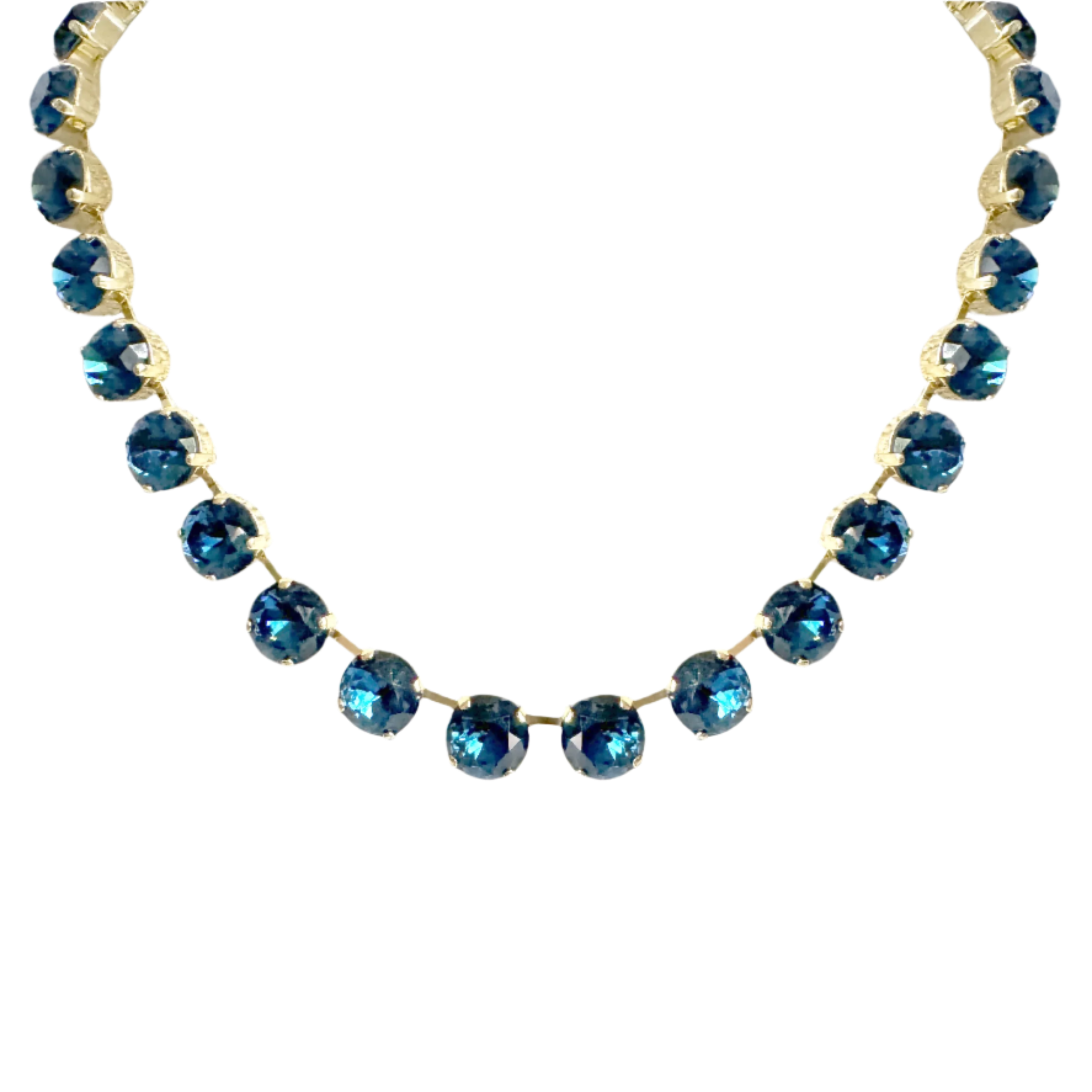 Dark Blue Crystal Riviera Necklace