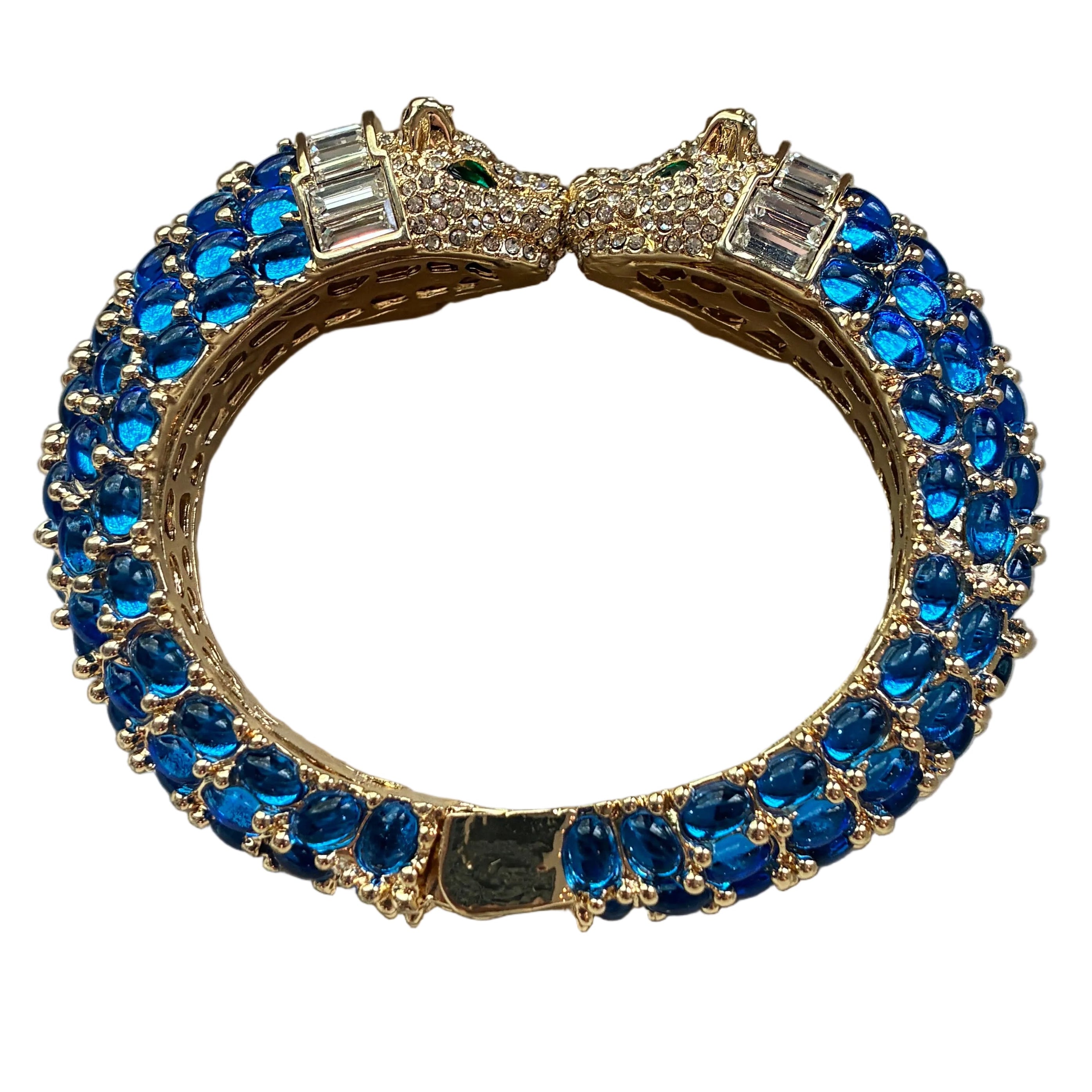 Niiki Paris Cobalt Blue Jewel Double Panther Bracelet Pre Order