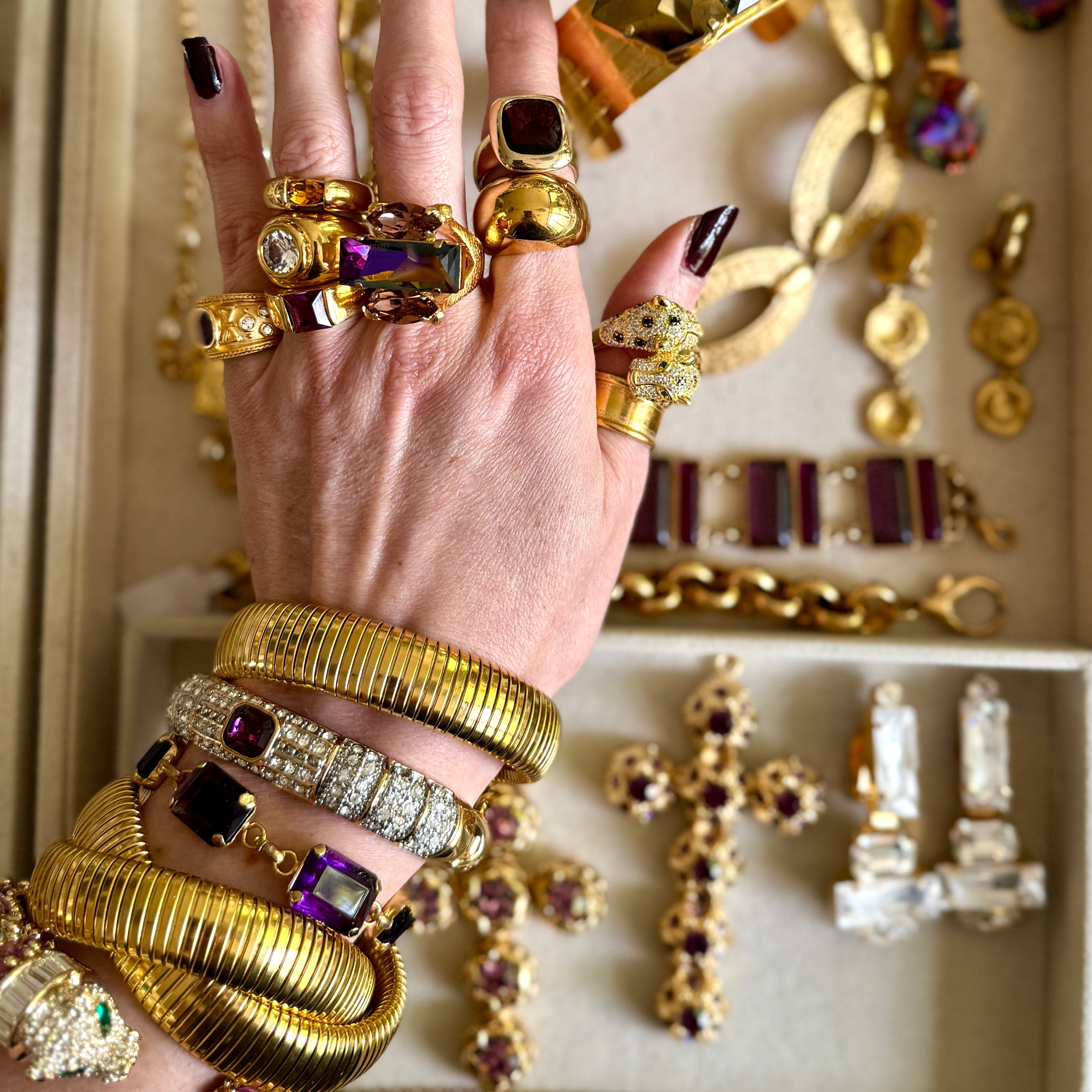 Vintage Gold Dome Ring Sizes 6, 6.5, 7.5