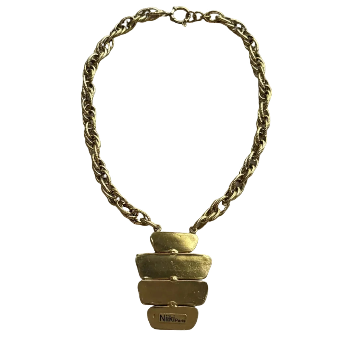 Niiki Paris Four-Tier Malachite Necklace