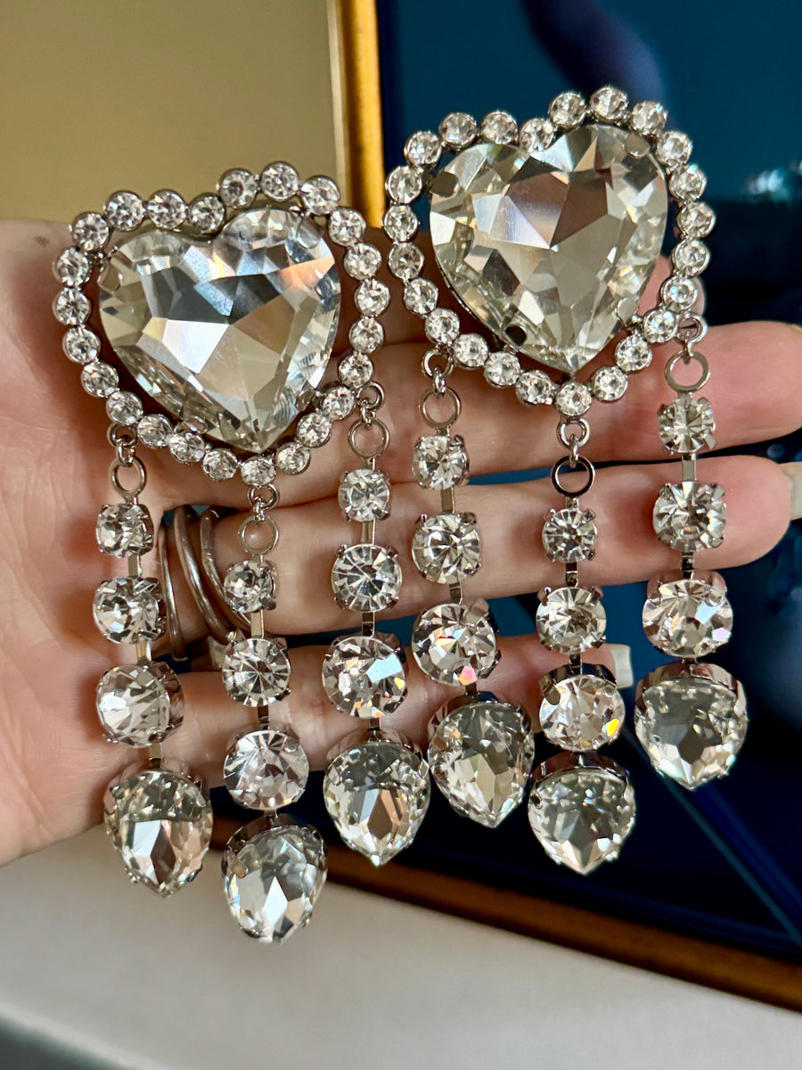 Red Heart Crystal Earrings – Shop Iowa