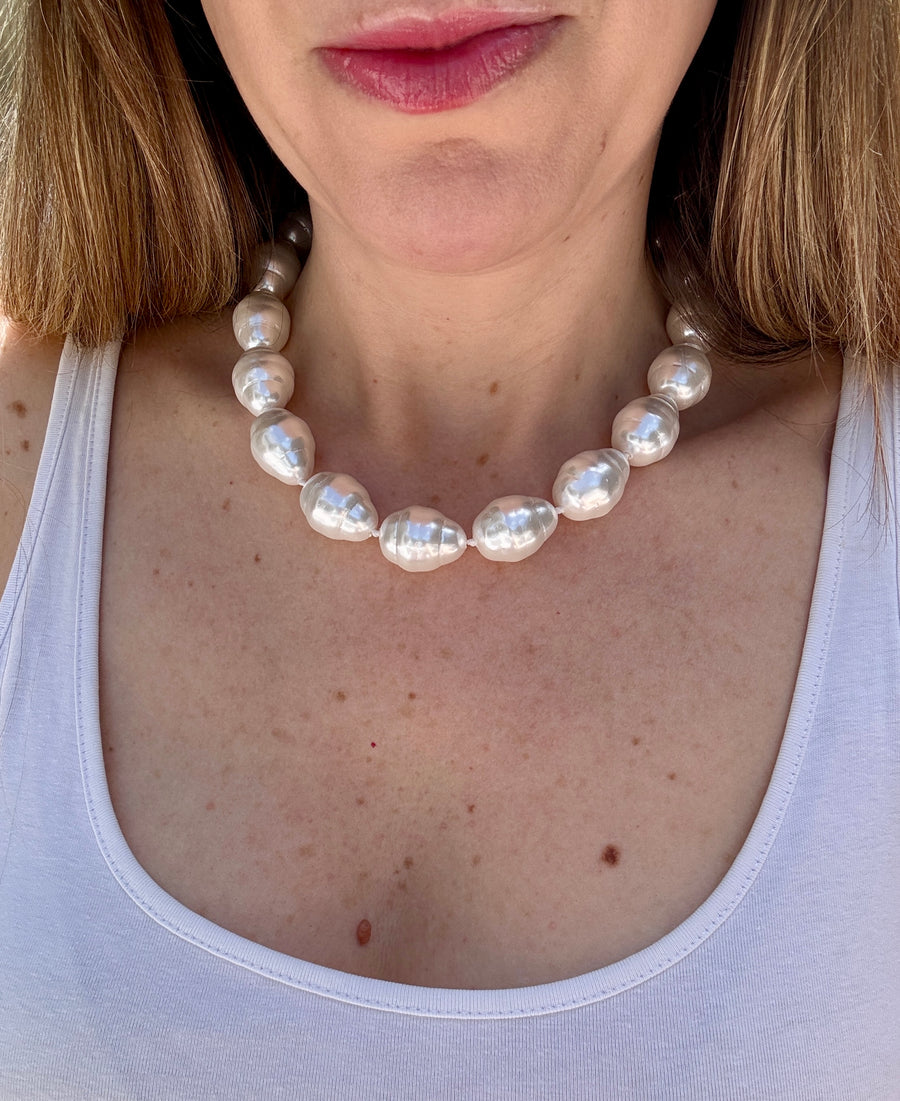 Baroque Glass Pearl Necklace