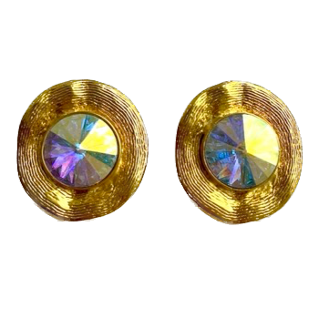 Golden Aurora Crystal Earrings