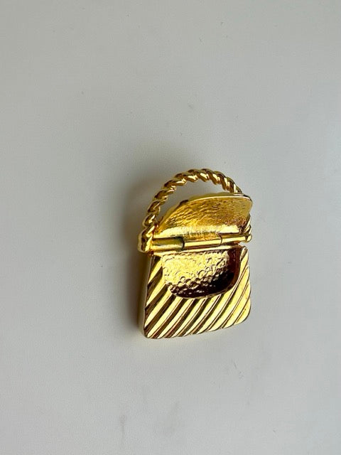 90s Gold Purse Brooch