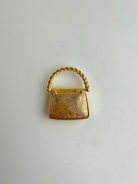 90s Gold Purse Brooch