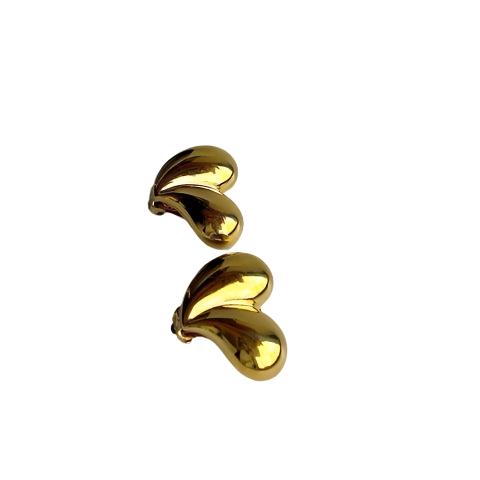 Petite Gold Heart Clip On Earring