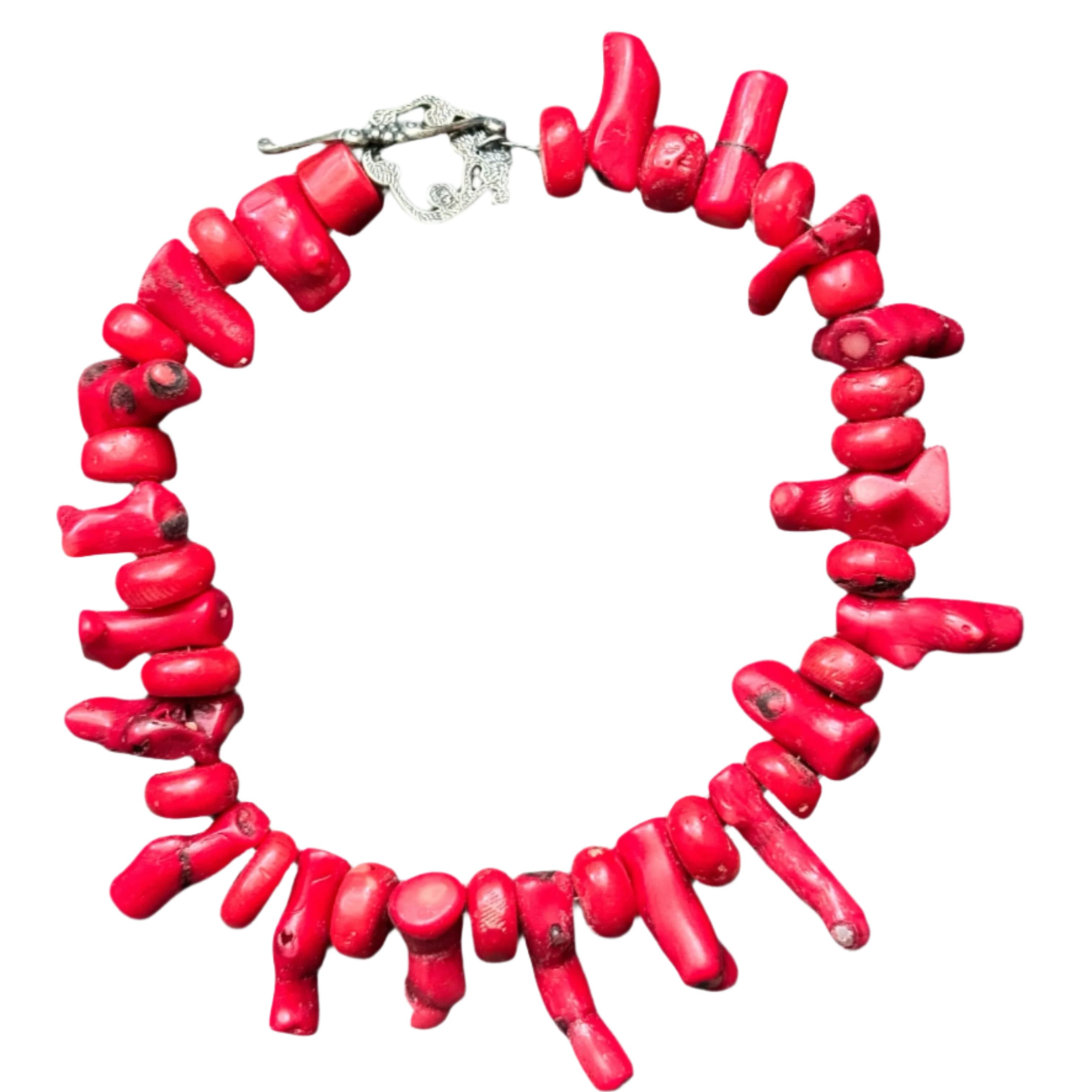 16-Inch Red Branch Coral Necklace