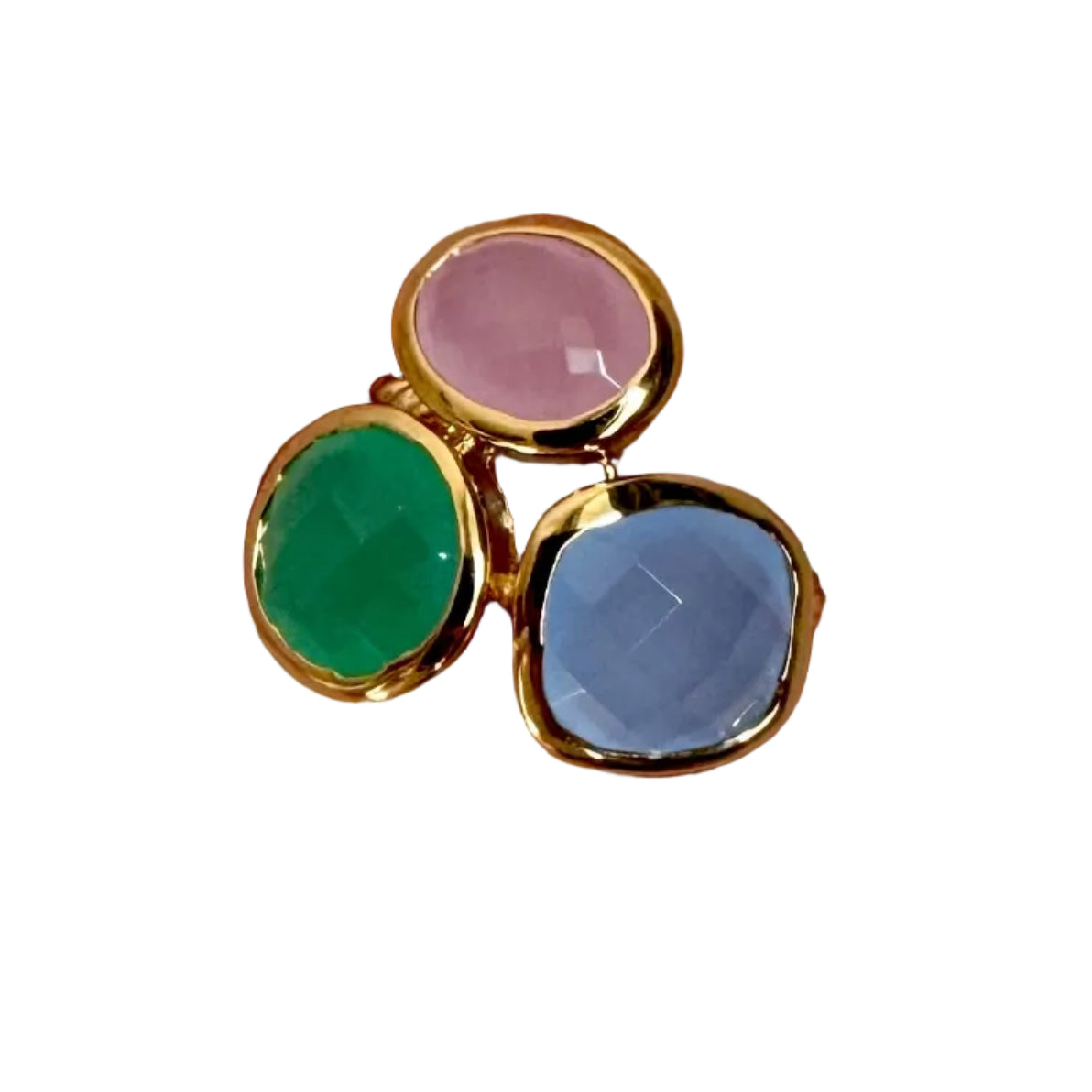 Modern French Pastel Glass ring Size 7