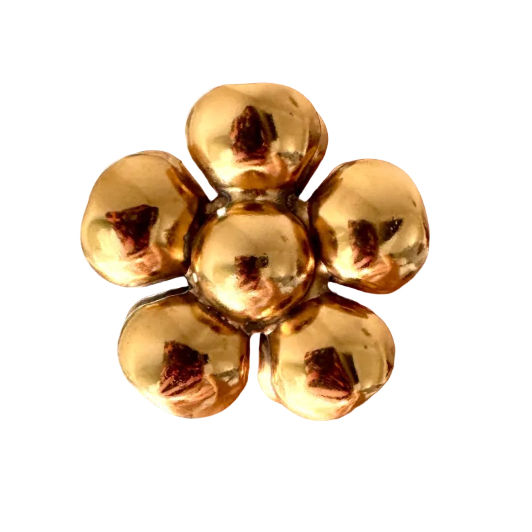 Vintage Italian Huge Gold Flower Ring Size 7