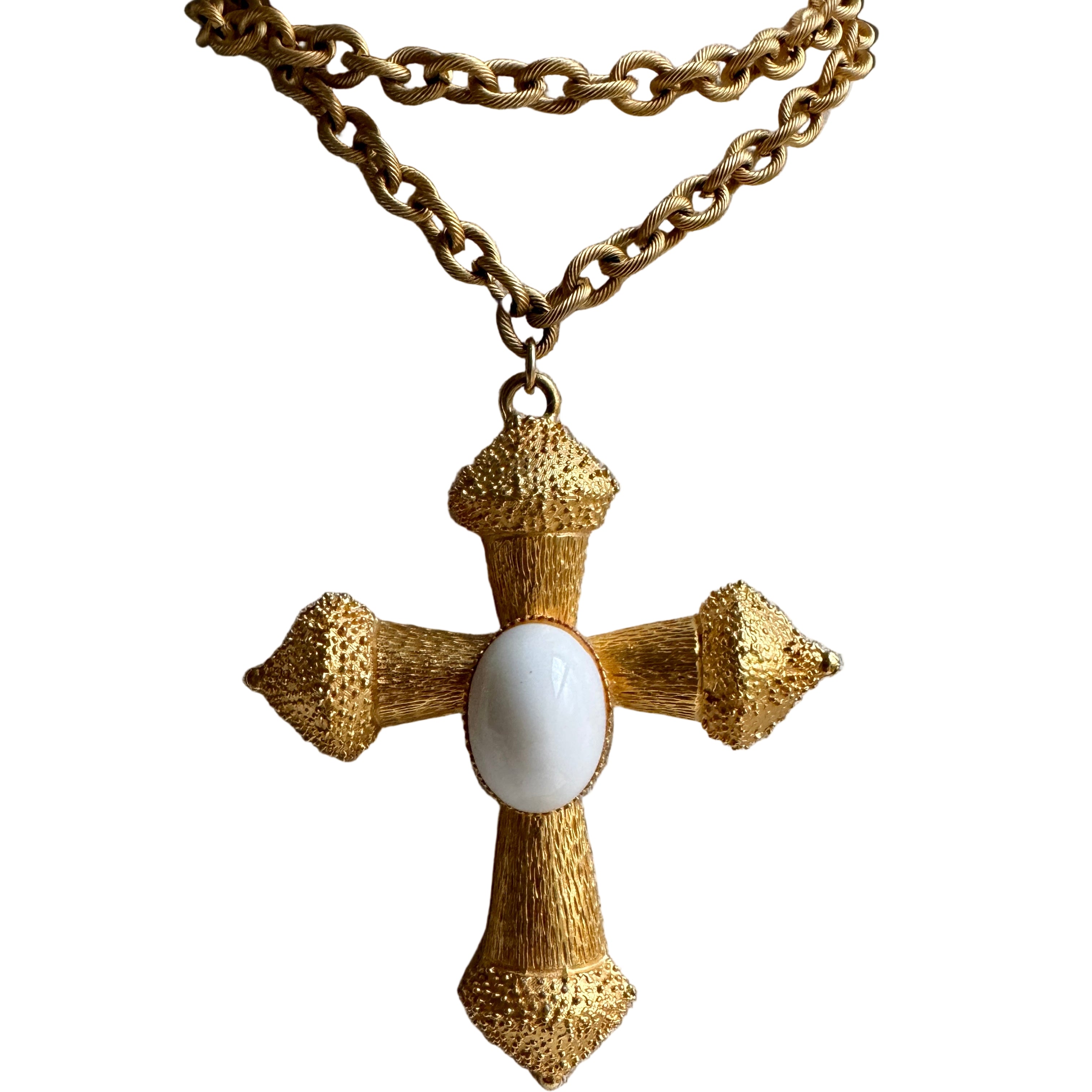 Designer Florenza Gold Cross Necklace