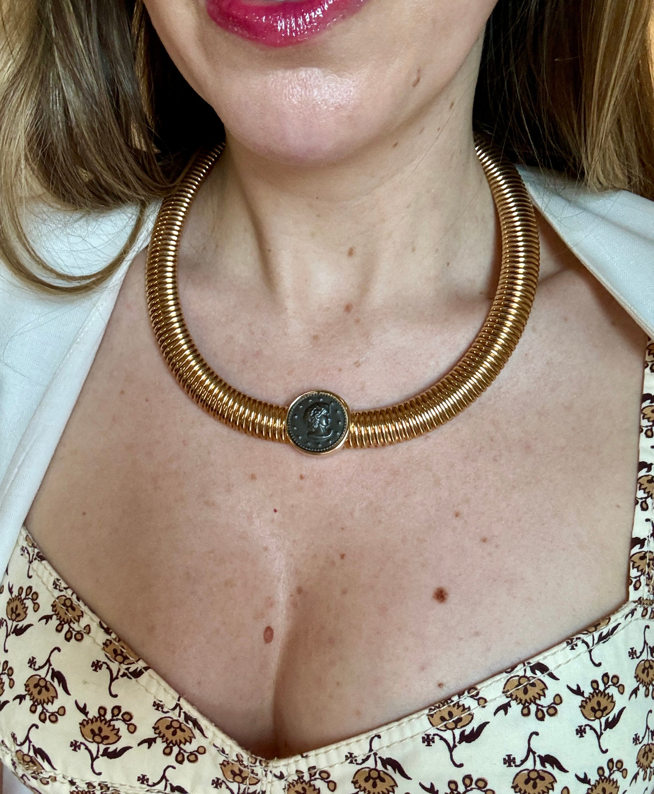 Vintage Omega Coin Necklace