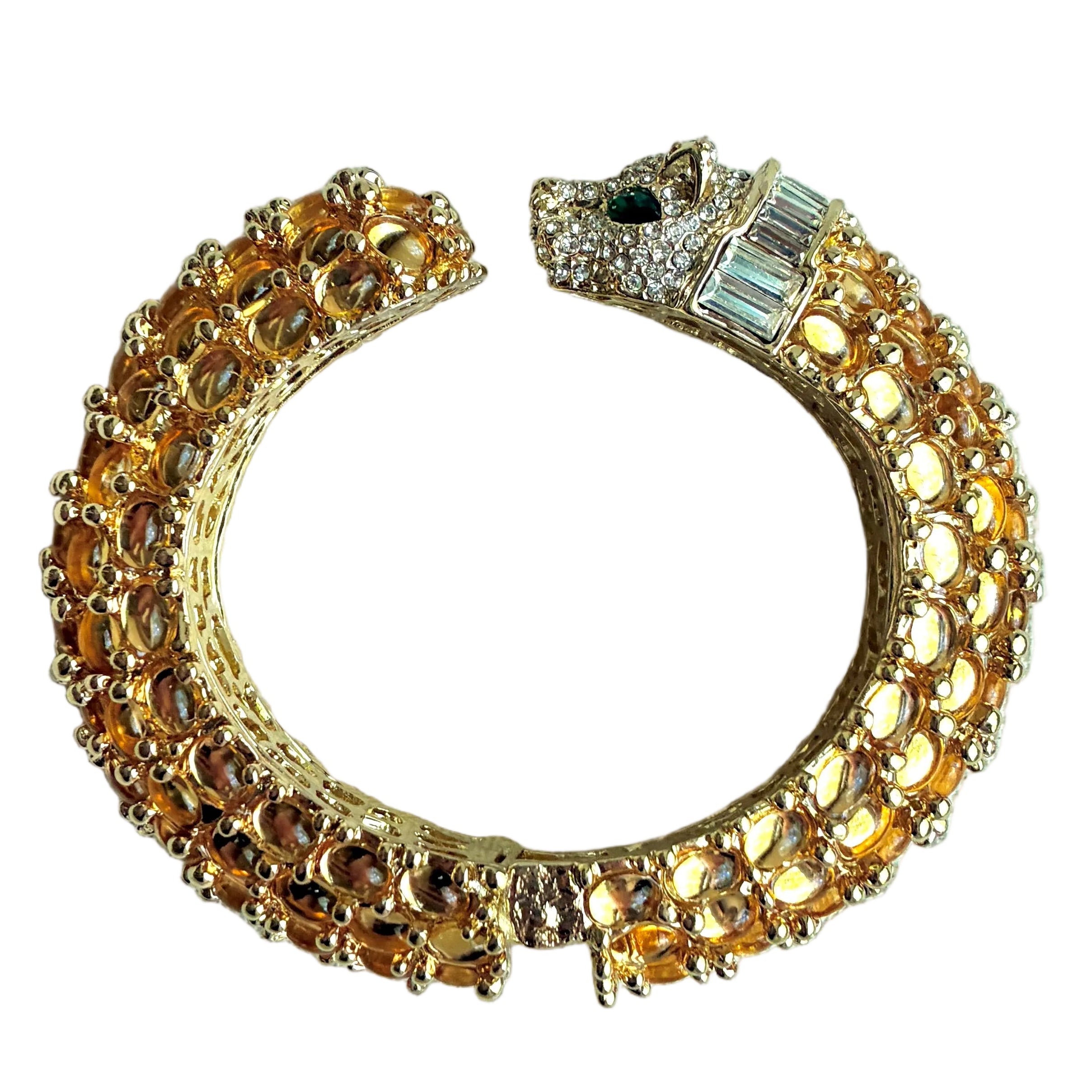 Champagne Single Head Panther Bracelet