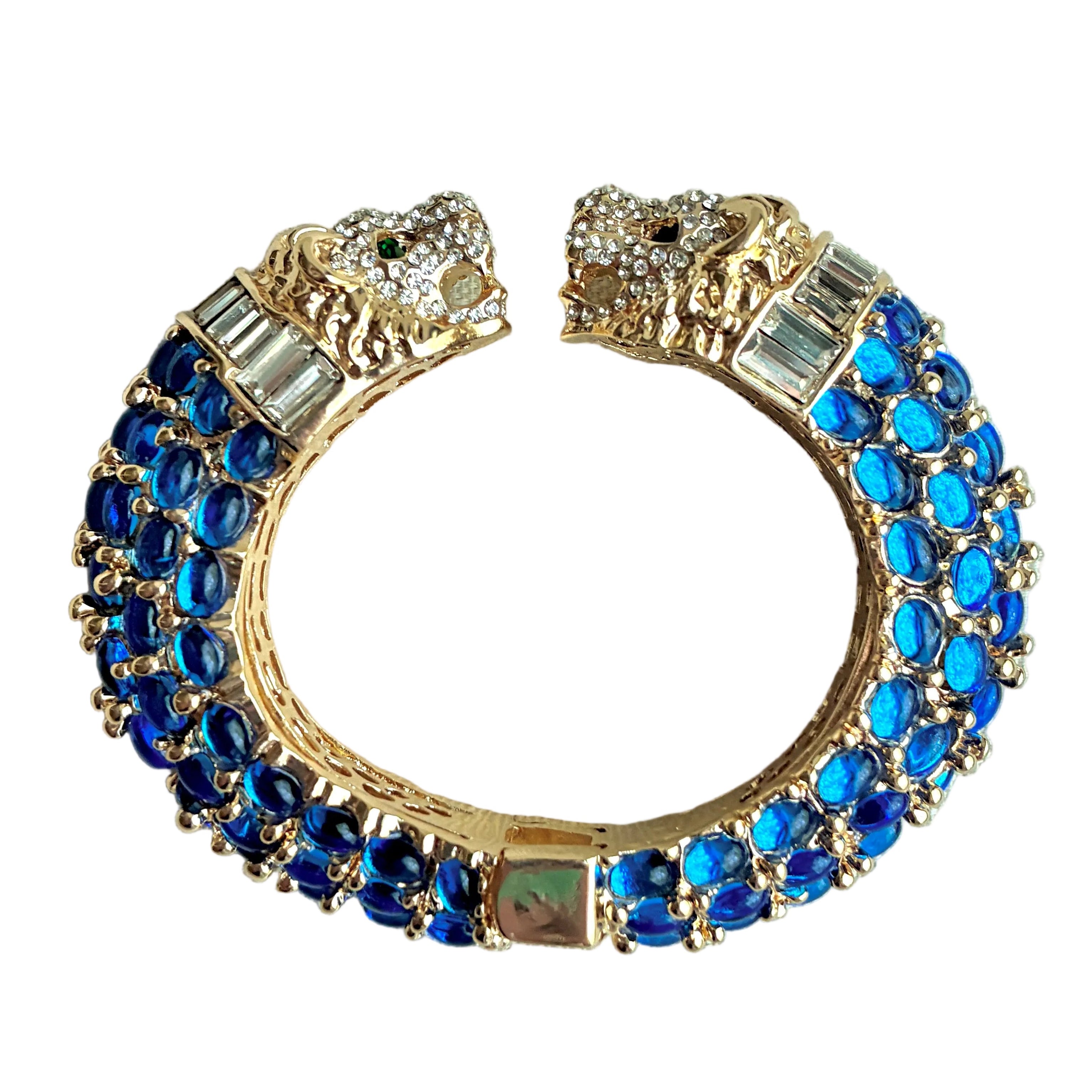 Blue Double Headed Lion Bracelet
