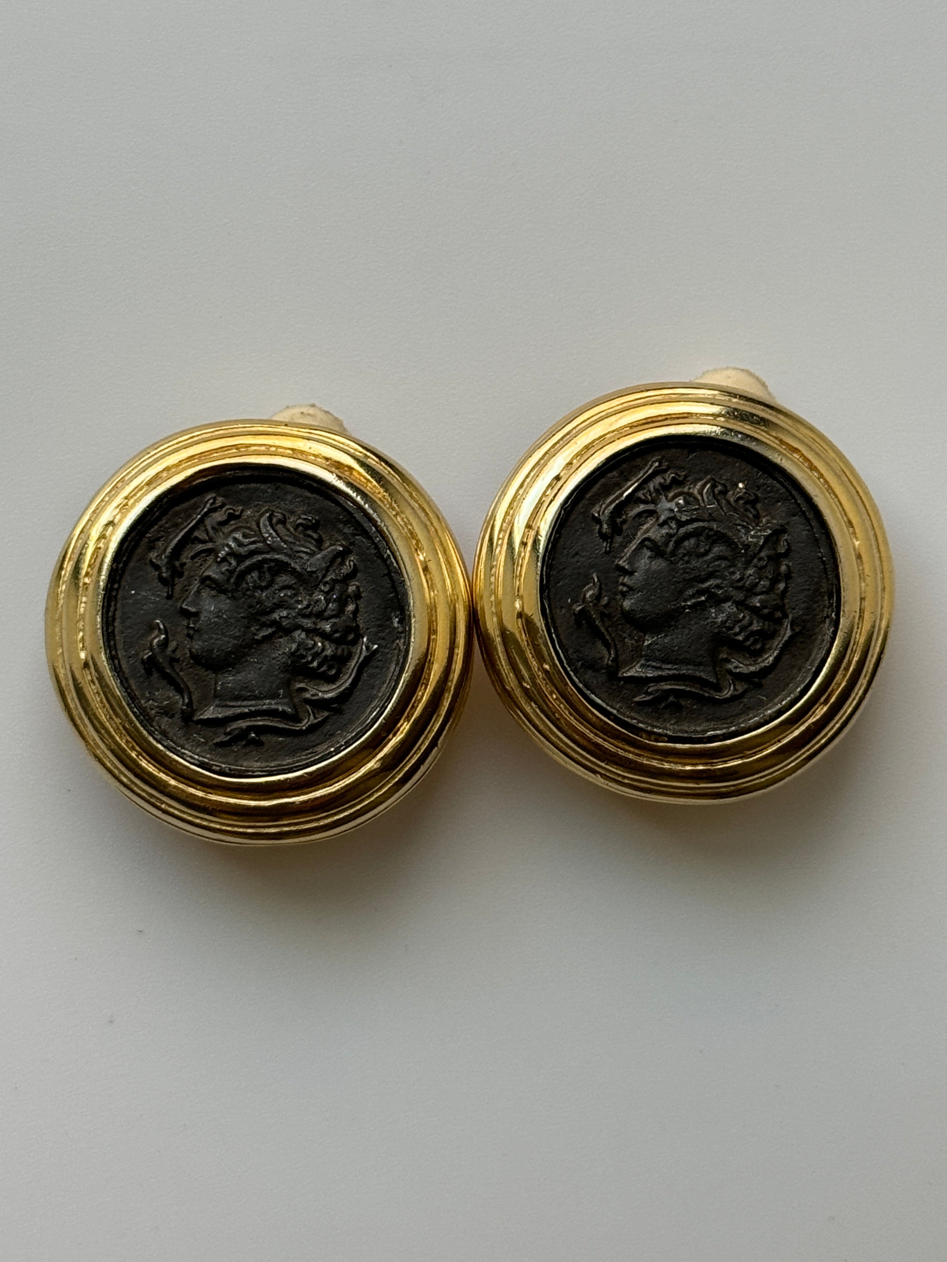 Designer Maresca Roman Coin Earrings