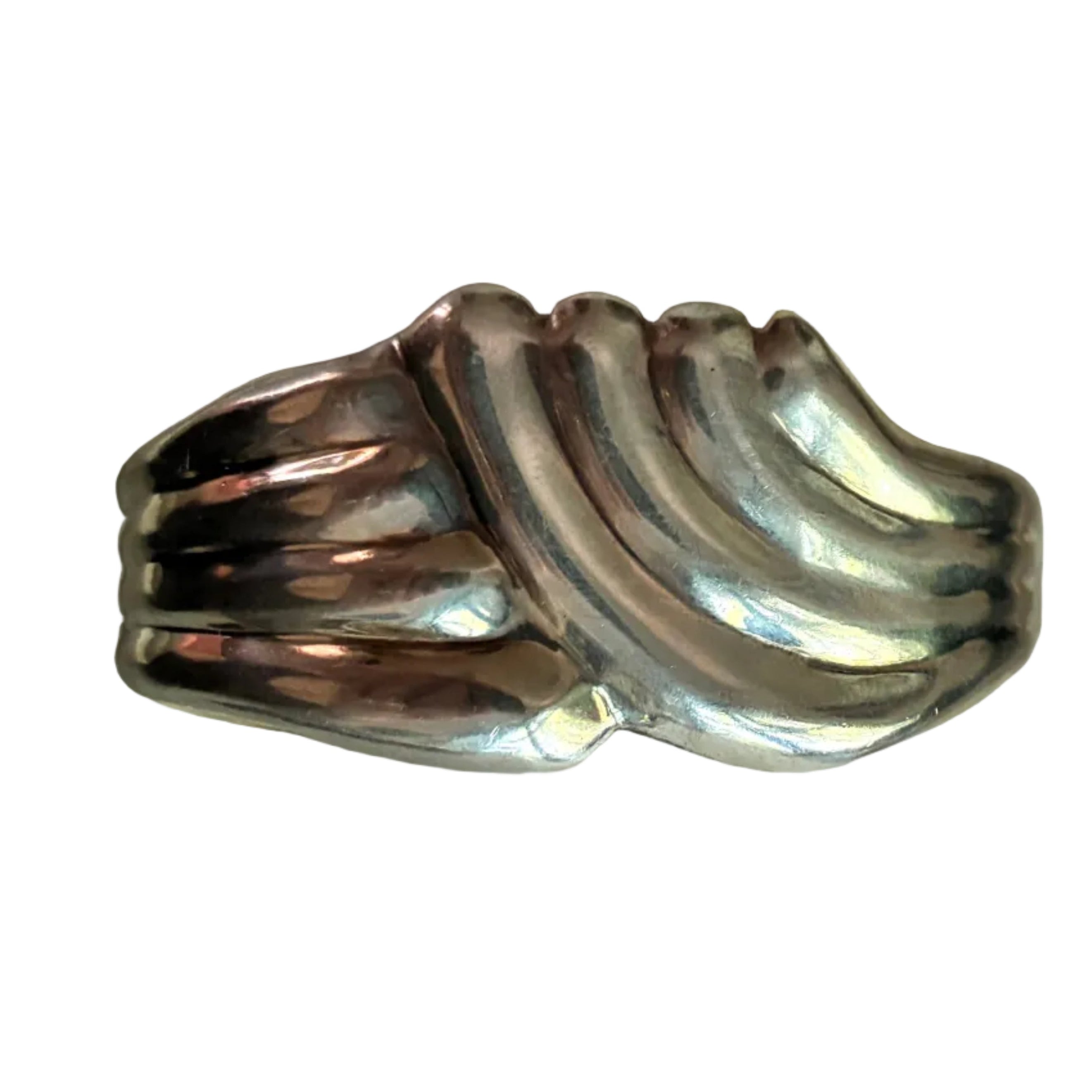 Vintage Mexican Sterling Silver Wave Cuff Bracelet