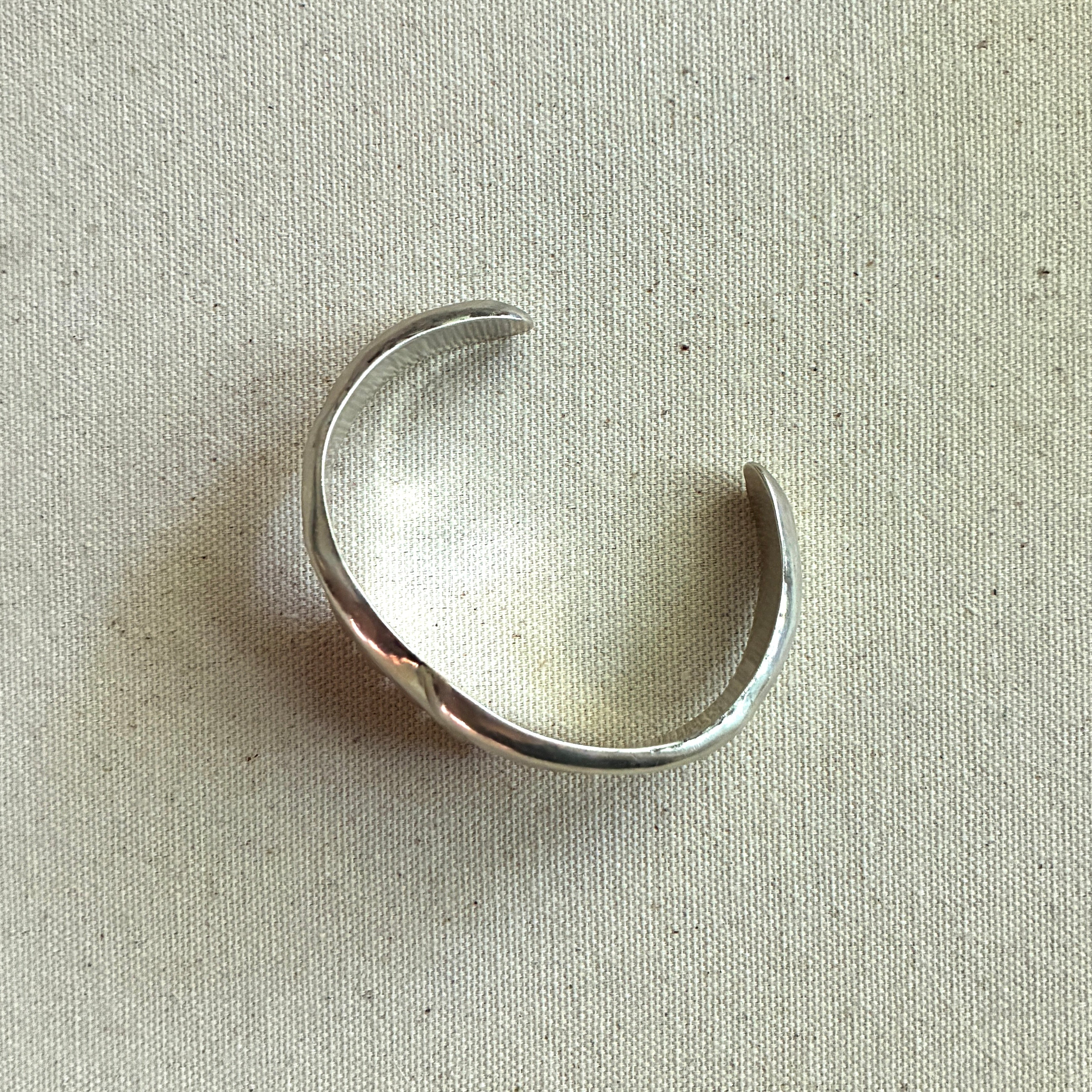 Vintage Mexican Sterling Silver Wave Cuff Bracelet