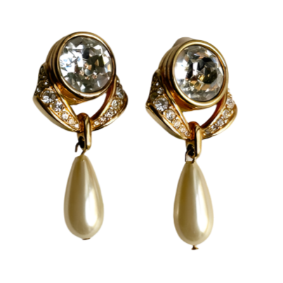 Pretty Designer Swarovski Pearl Drop Earrings