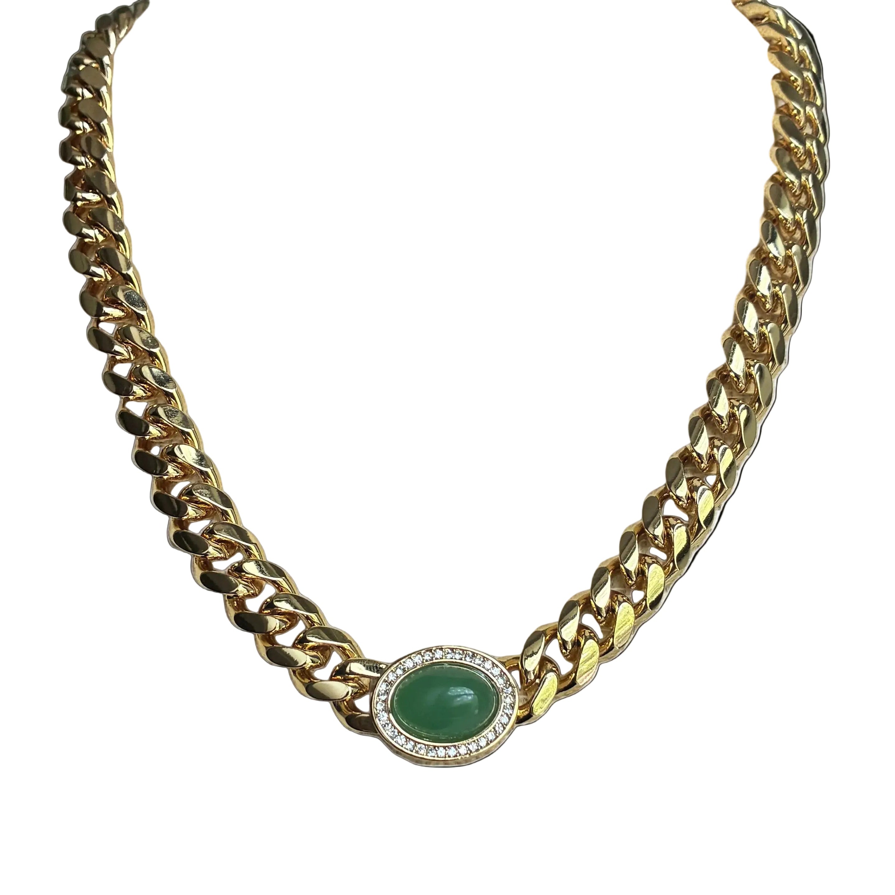 Harlow Curb Chain Carnelian, Lapis & Aventurine