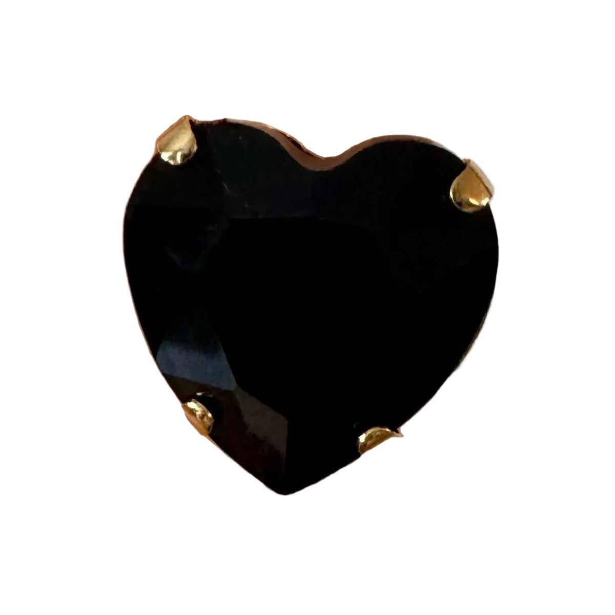 Huge Crystal Heart Ring Four Colors