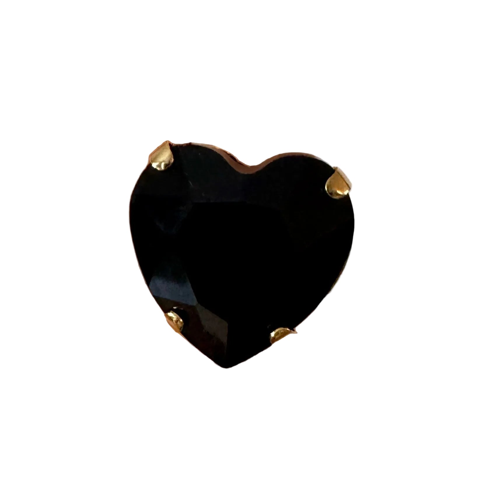 Huge Crystal Heart Ring Four Colors