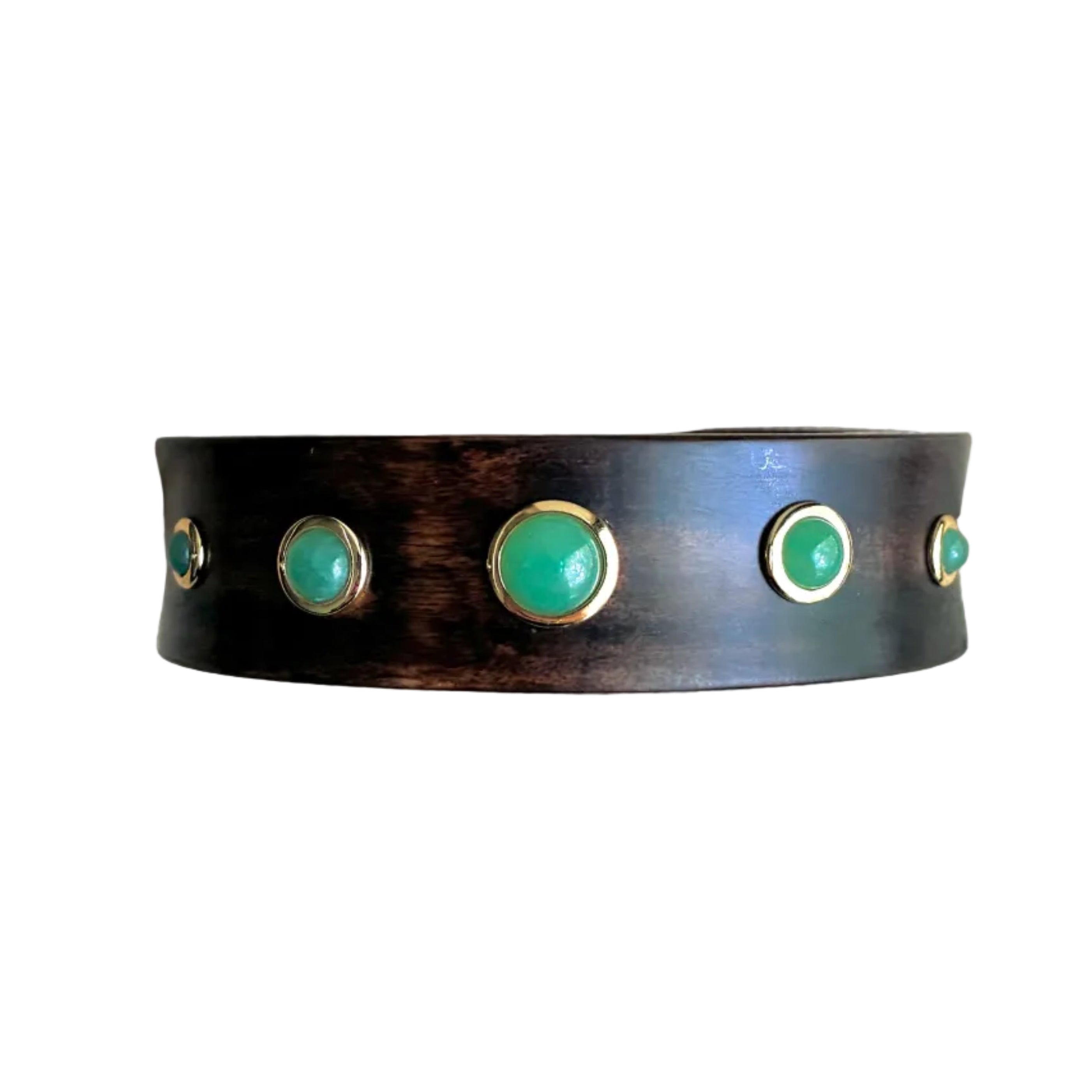 Rosewood & Aventurine Stone Cuff