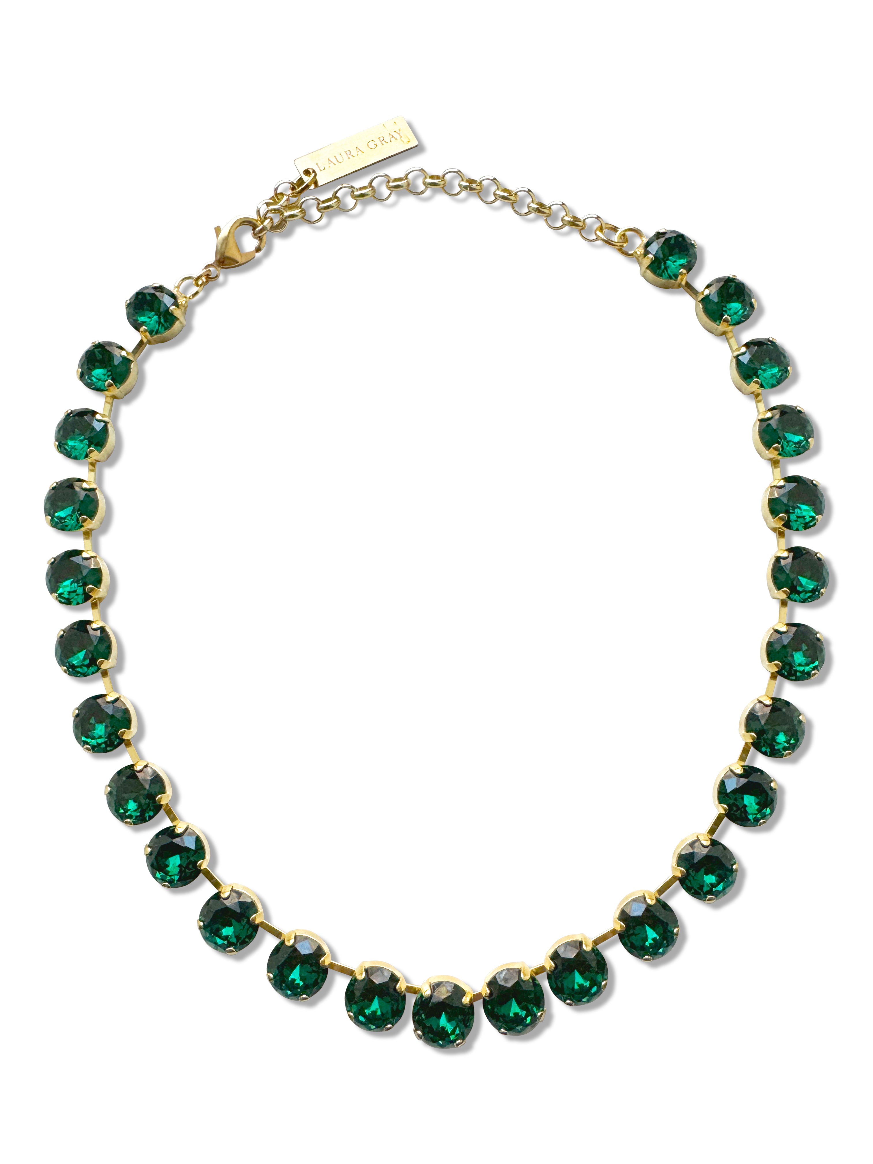 Emerald Green Crystal Riviera Necklace