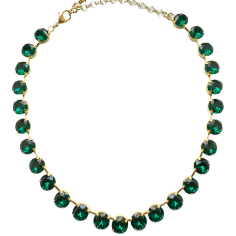 Emerald Green Crystal Riviera Necklace