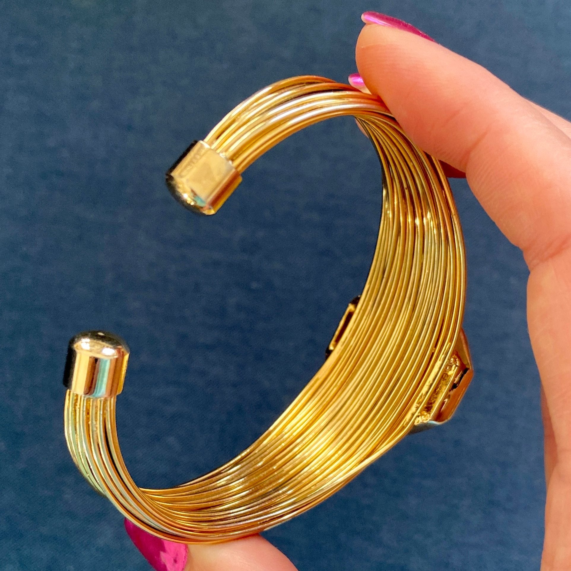 80s Gold Jewel Statement Bracelet