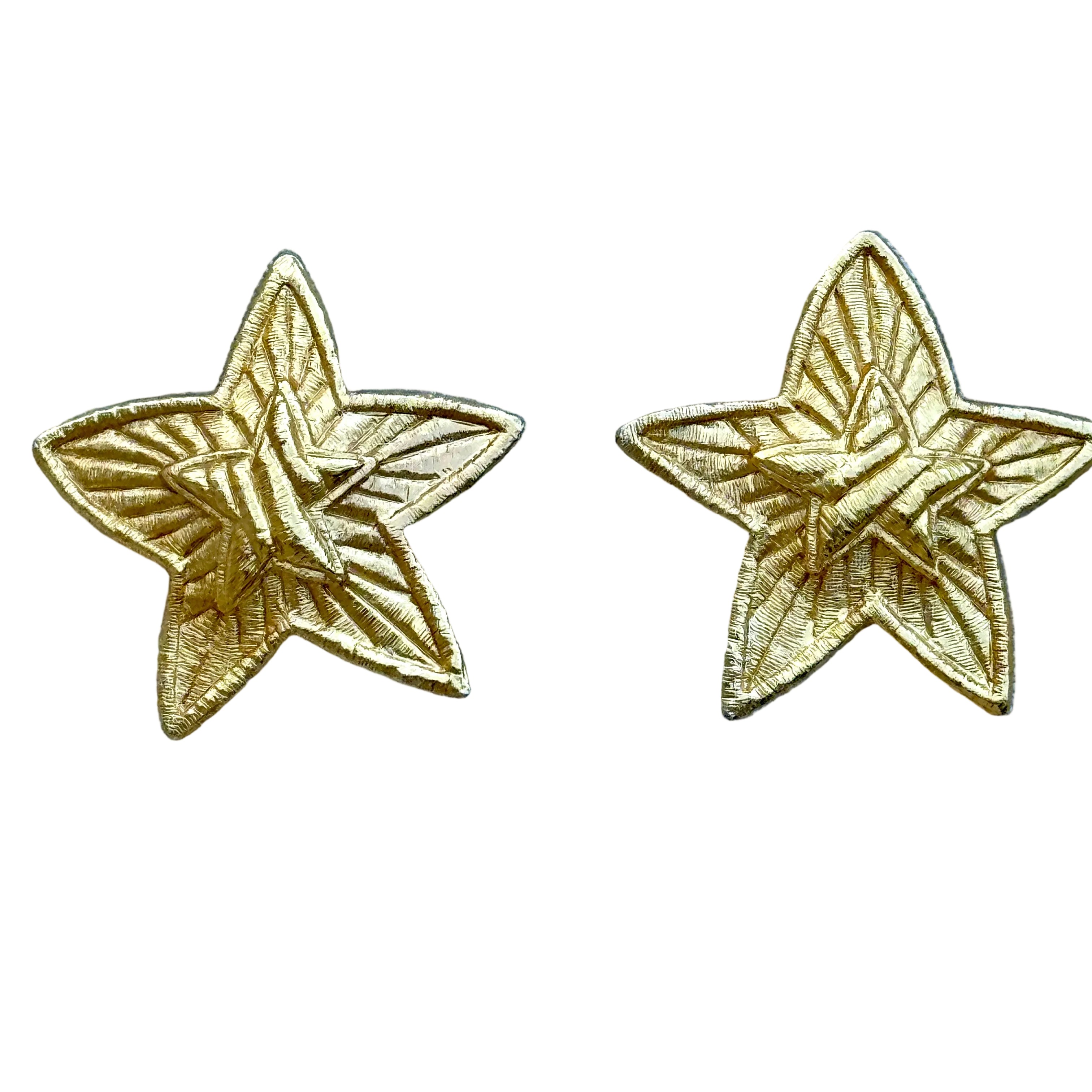 Vintage Givenchy Large Gold Star Earrings