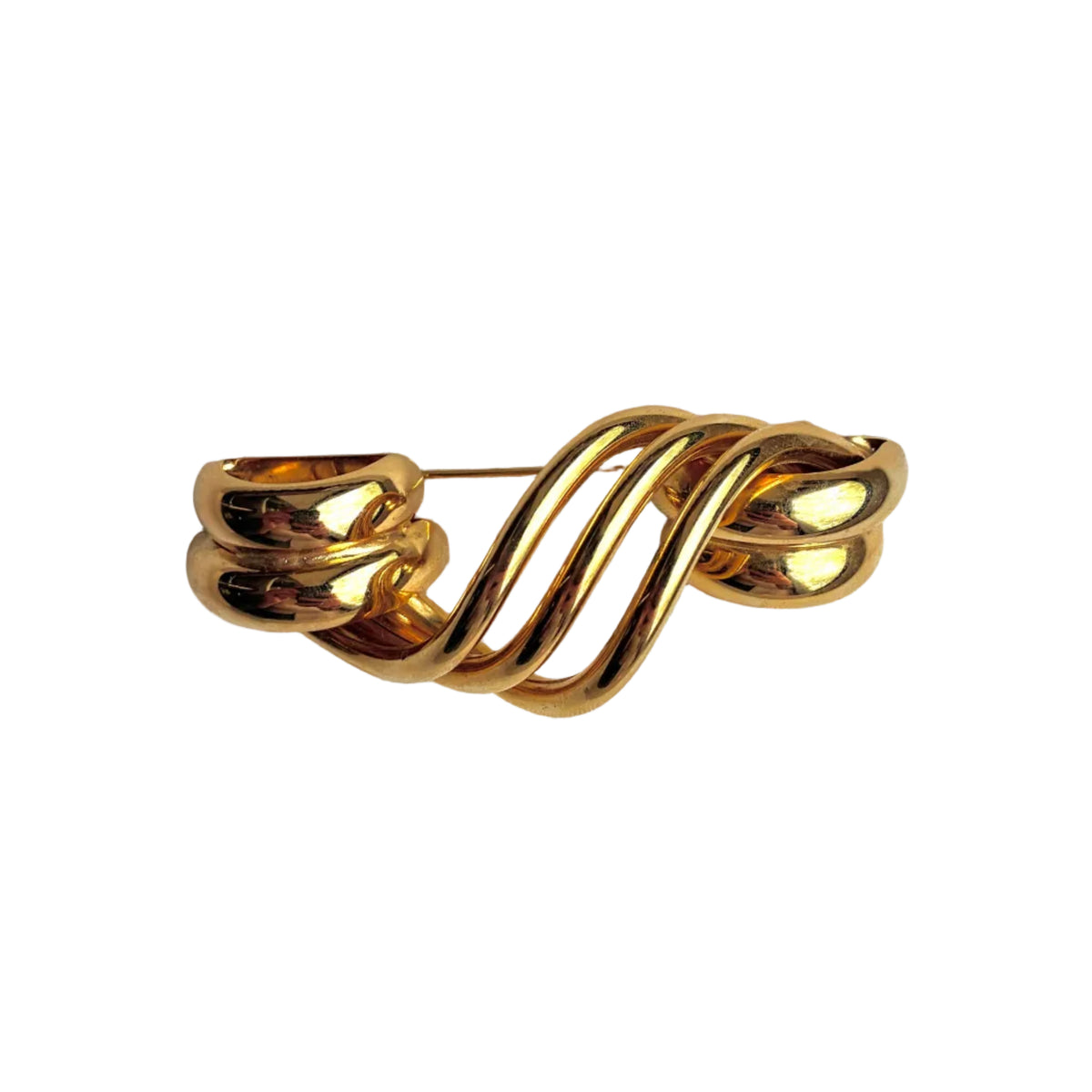 Vintage French Triple Wave Brooch