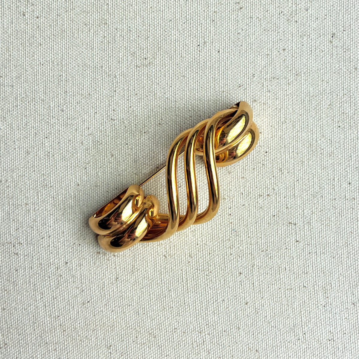 Vintage French Triple Wave Brooch
