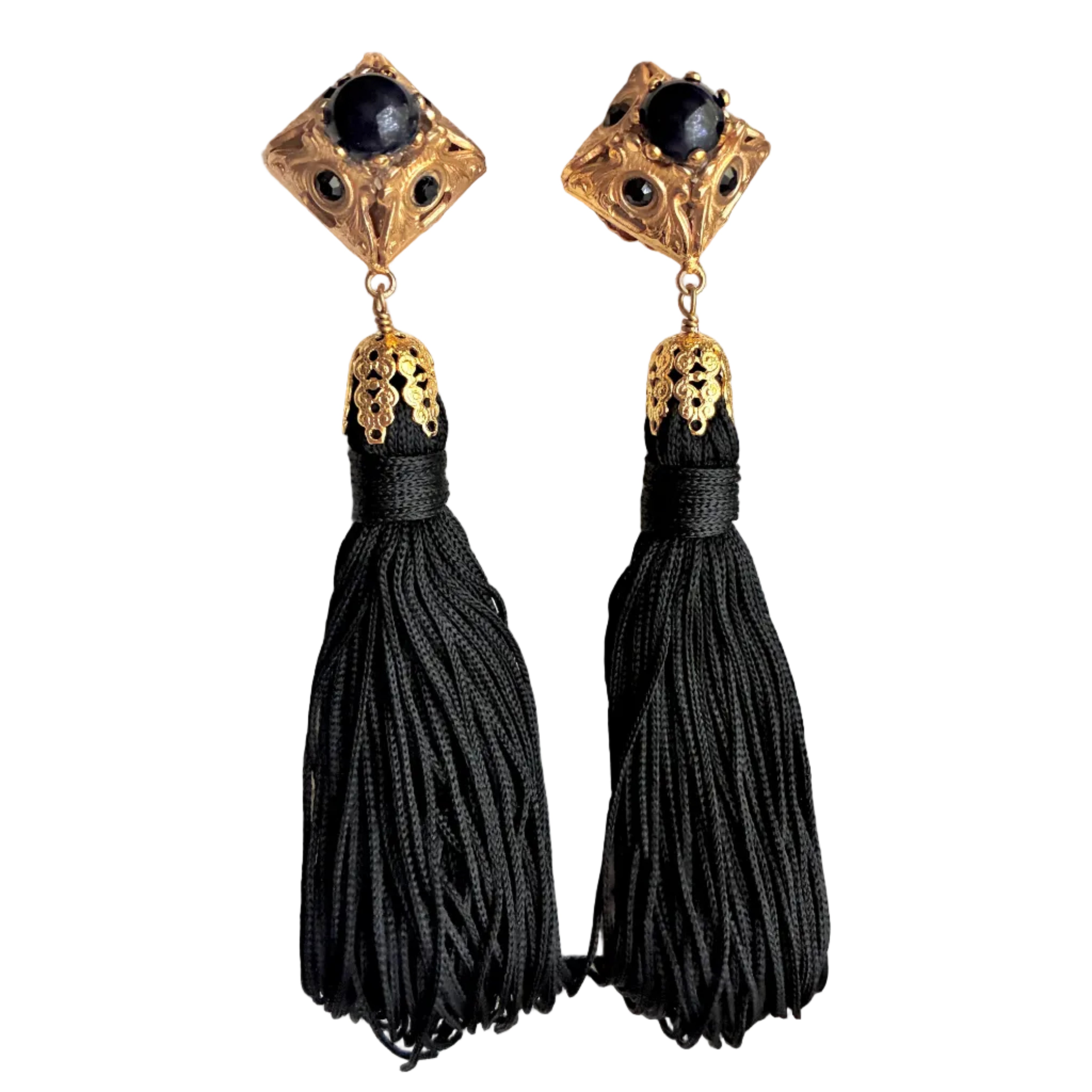 Vintage Chanel Parts Tassel Earrings