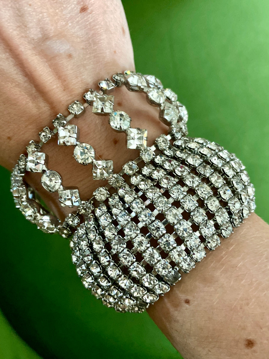 Glam Vintage Crystal Statement Bracelet
