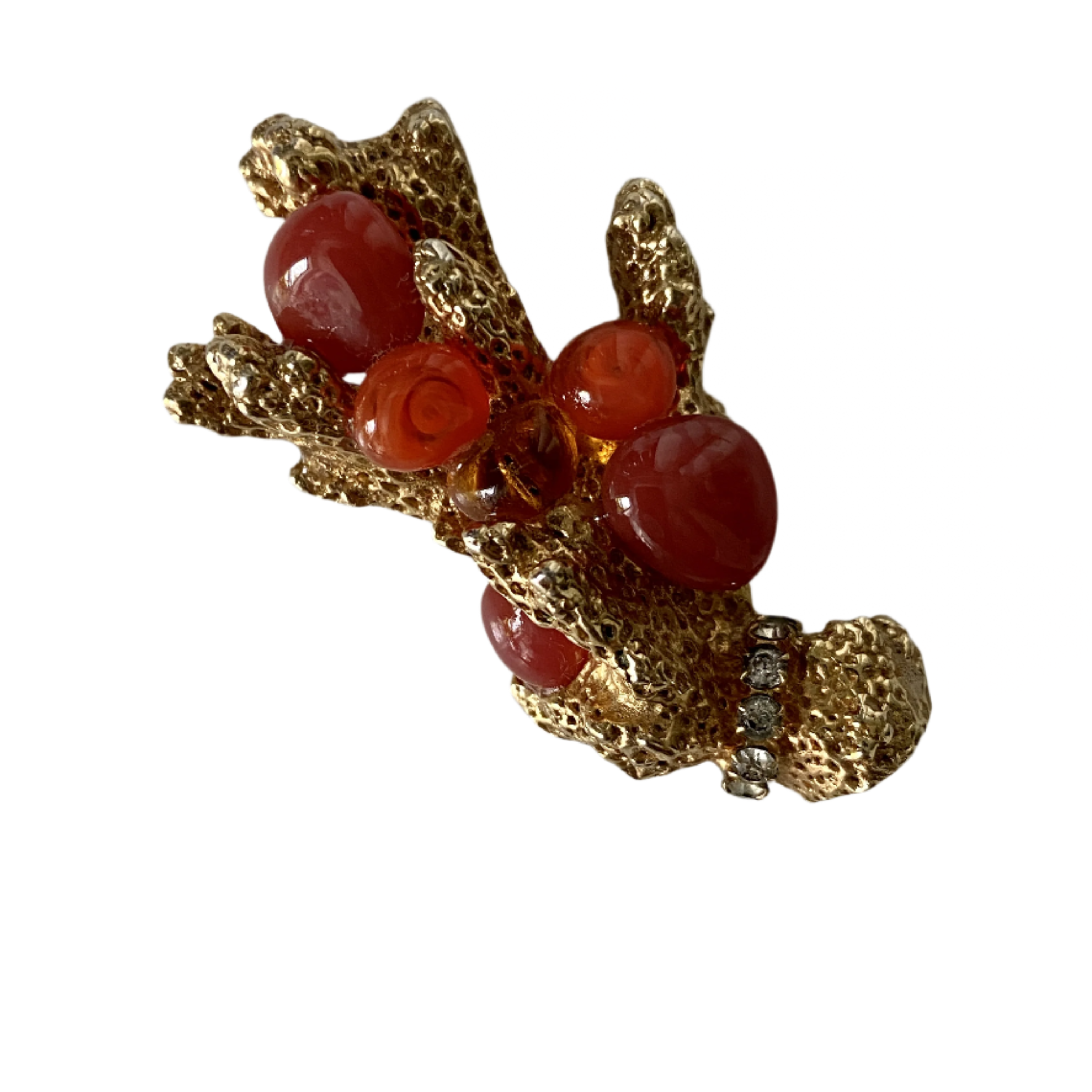 Designer Castlecliff Coral Branch Brooch