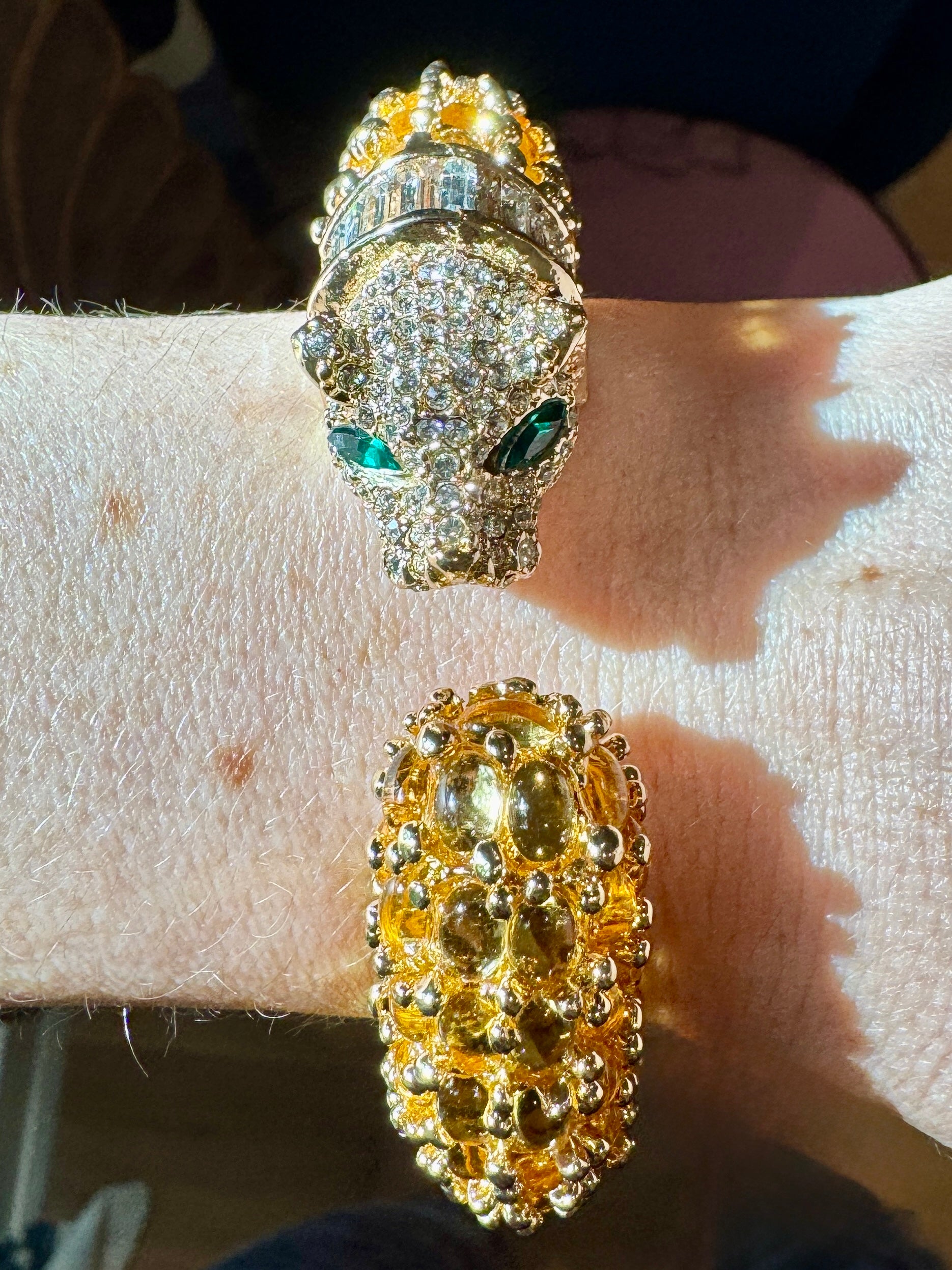 Champagne Single Head Panther Bracelet
