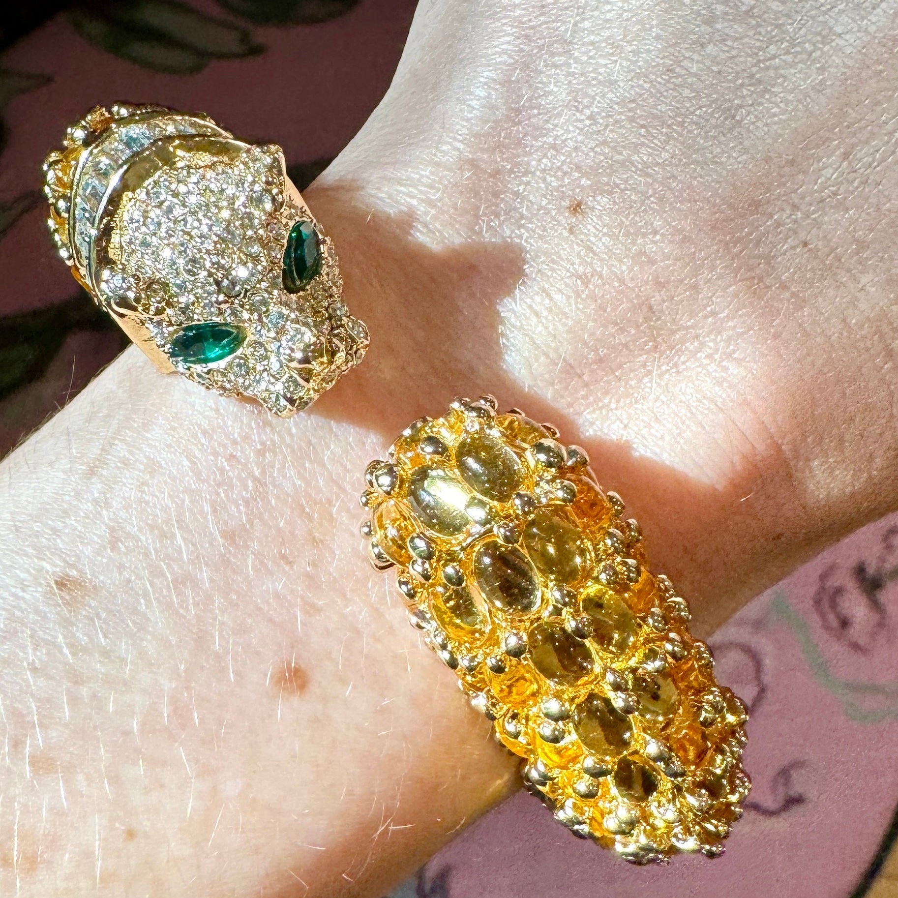 Champagne Single Head Panther Bracelet