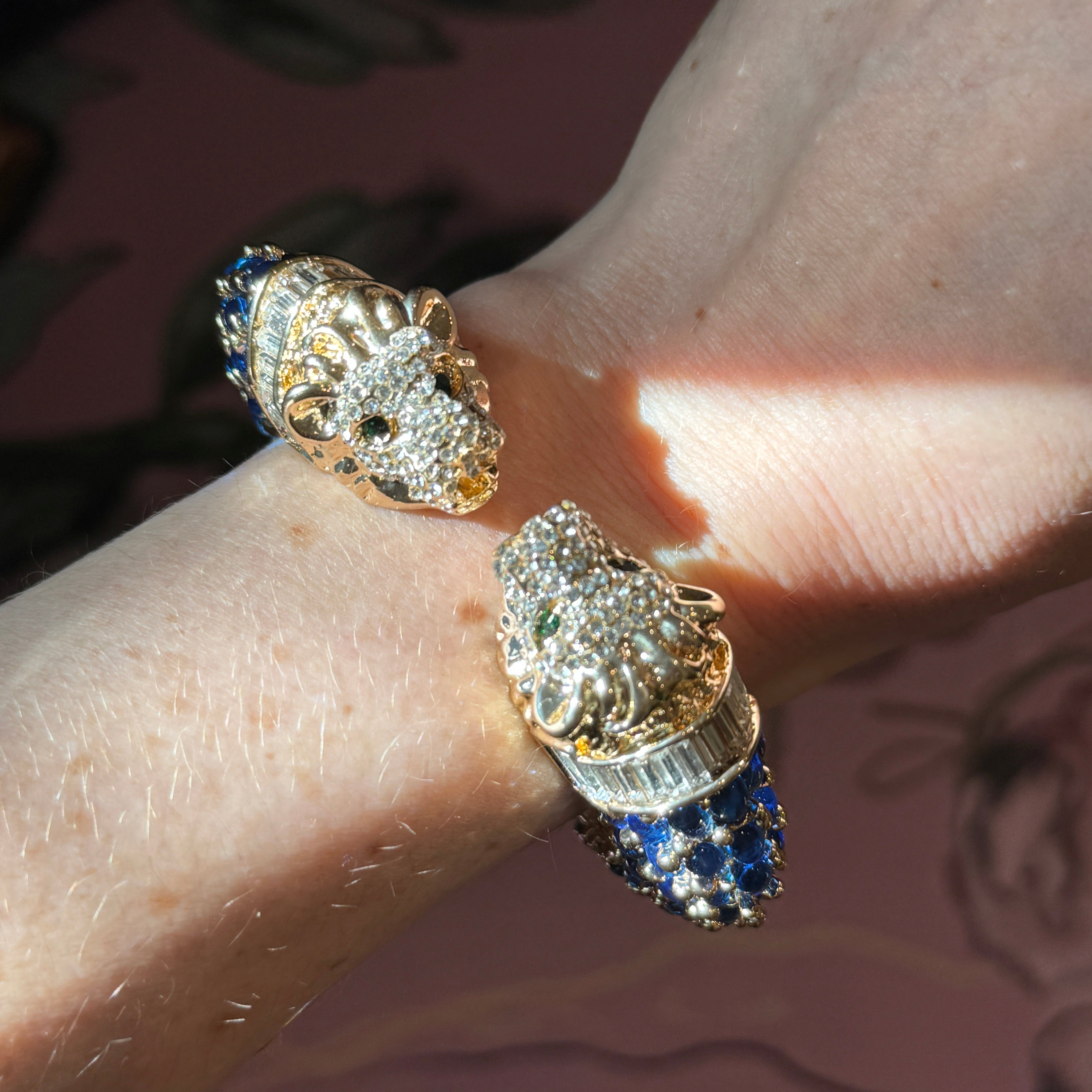 Blue Double Headed Lion Bracelet