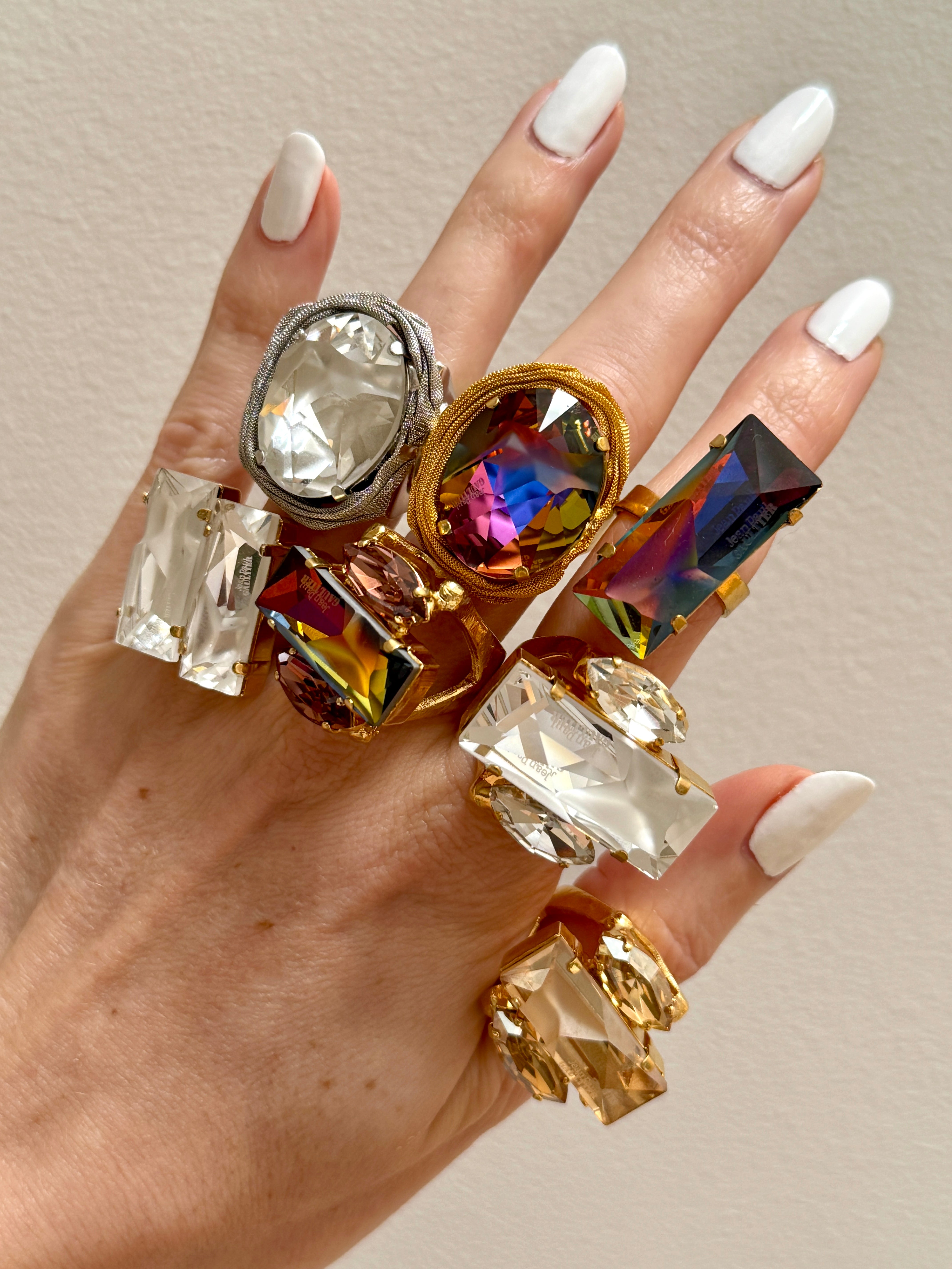 アクセサリー 90s Jean Paul Gaultier zirconia ring Jean Paul Gaultier x Swarovski Crystal Ring Volcano or Champagne