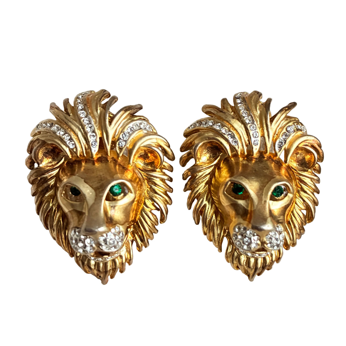 Vintage Statement Lion Earrings