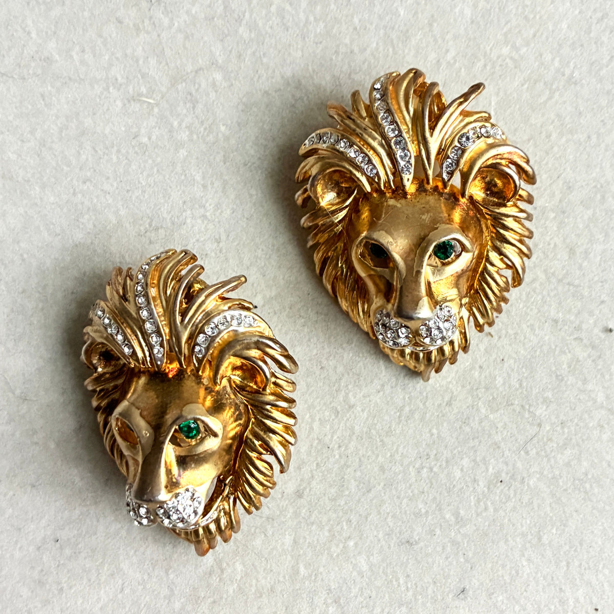Vintage Statement Lion Earrings