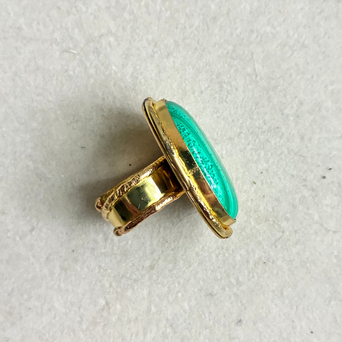 French Malachite Ring Adjustable