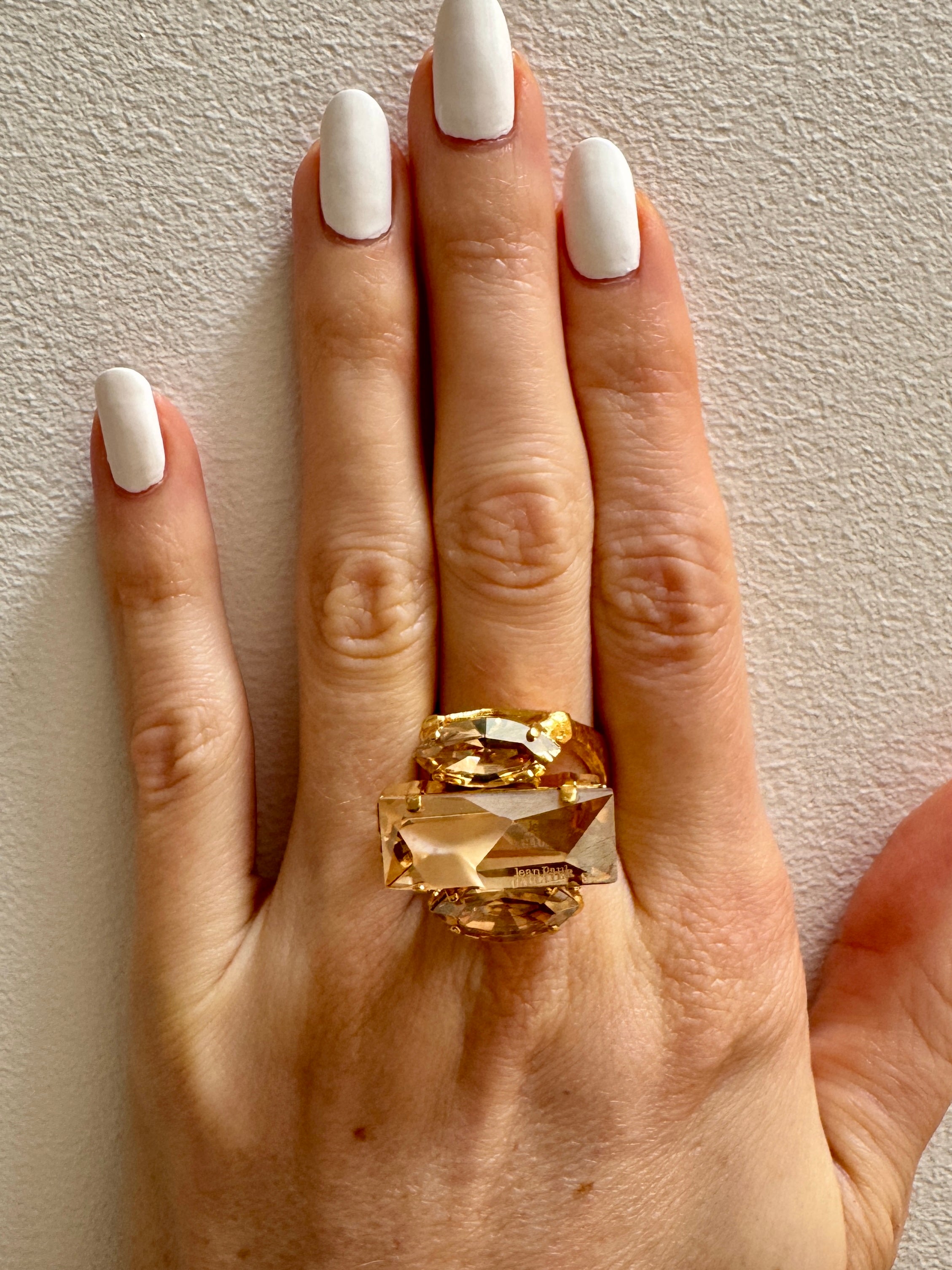 アクセサリー 90s Jean Paul Gaultier zirconia ring Jean Paul Gaultier x Swarovski Crystal Ring Volcano or Champagne