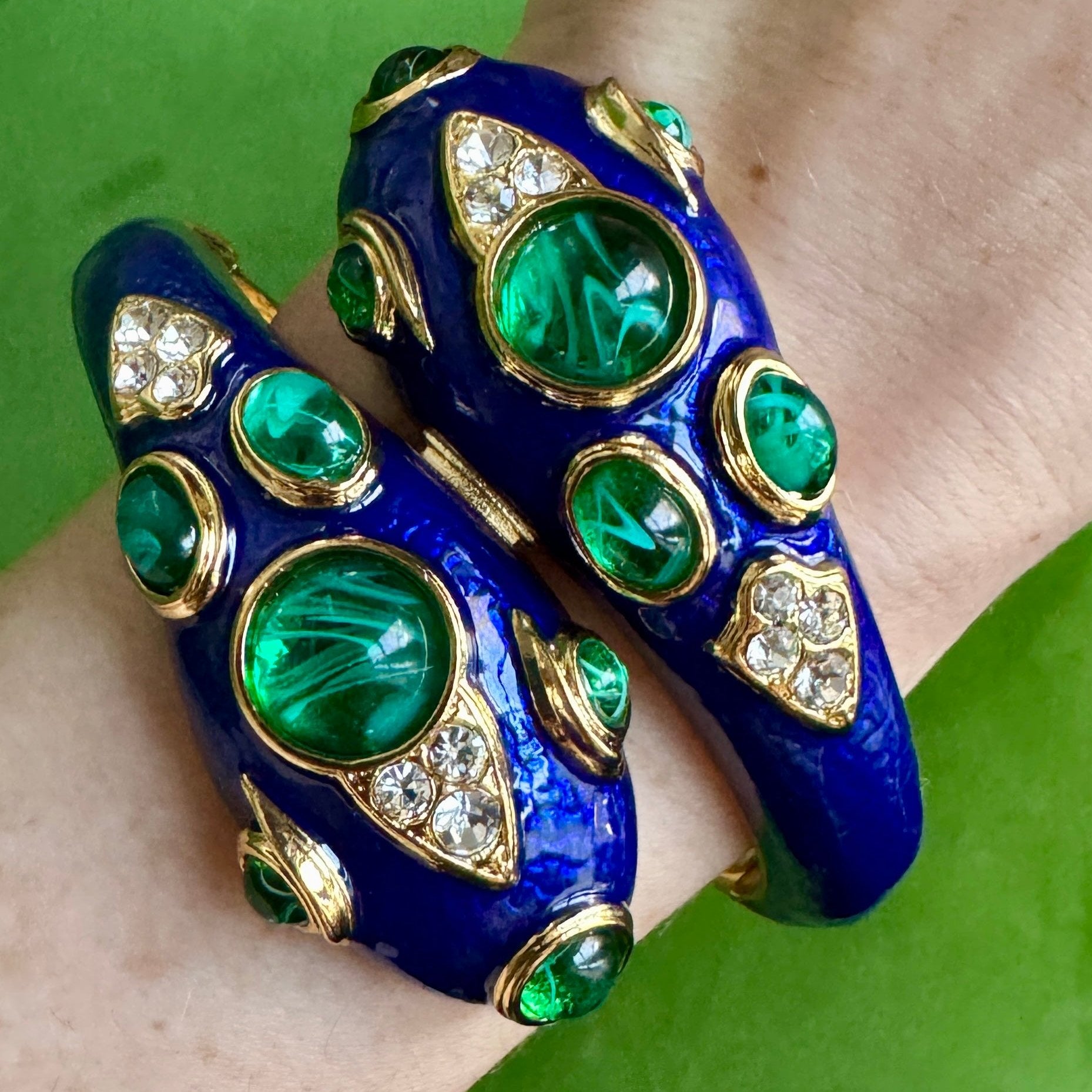 Cobalt Blue Double Headed Snake Bracelet