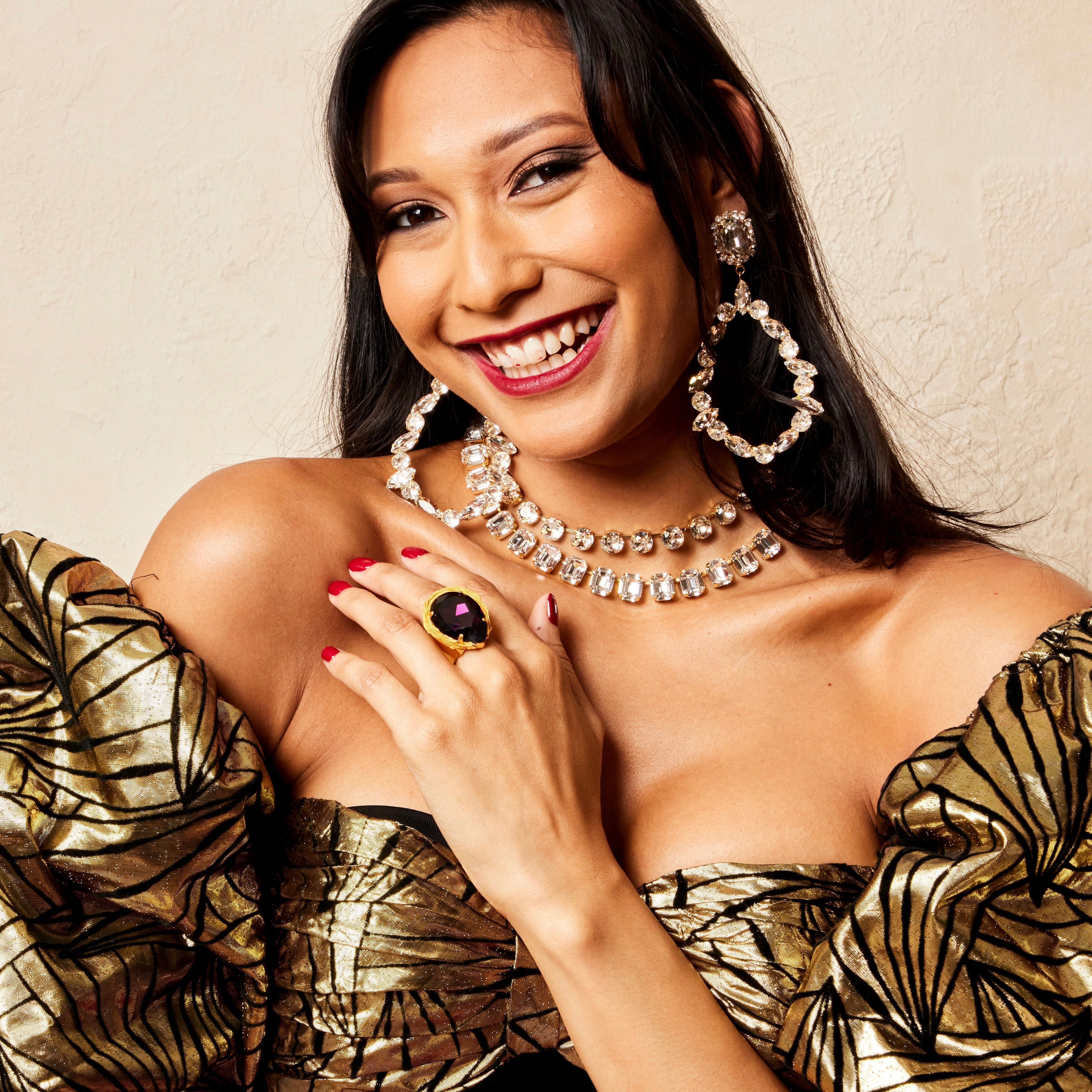 Lizzy Diamond Crystal Chandelier Earrings